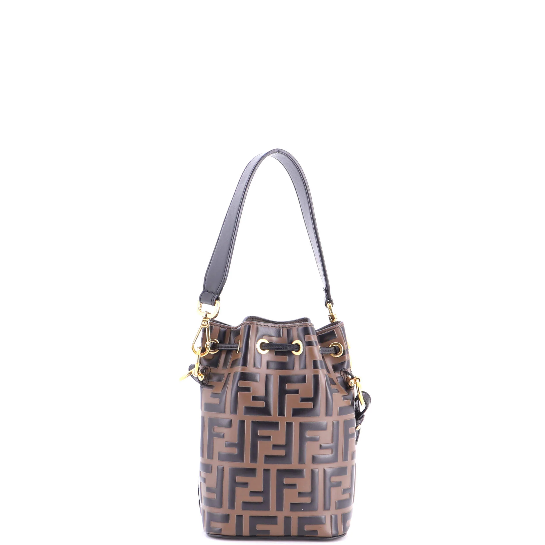 Mon Tresor Bucket Bag Zucca Embossed Leather Mini - Image 3