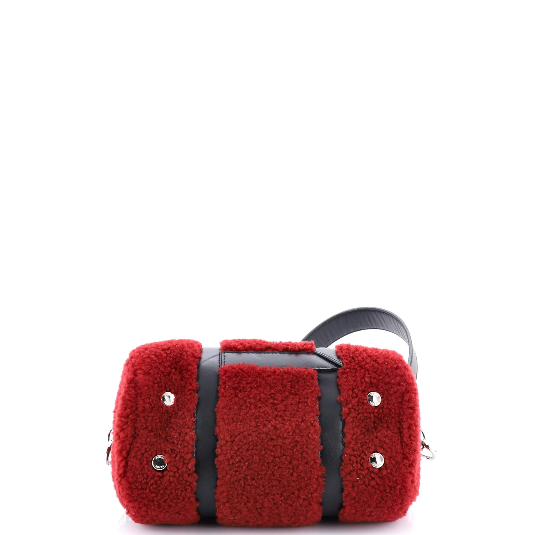 O'Lock Convertible Bowler Bag Shearling with Leather Mini - Image 4