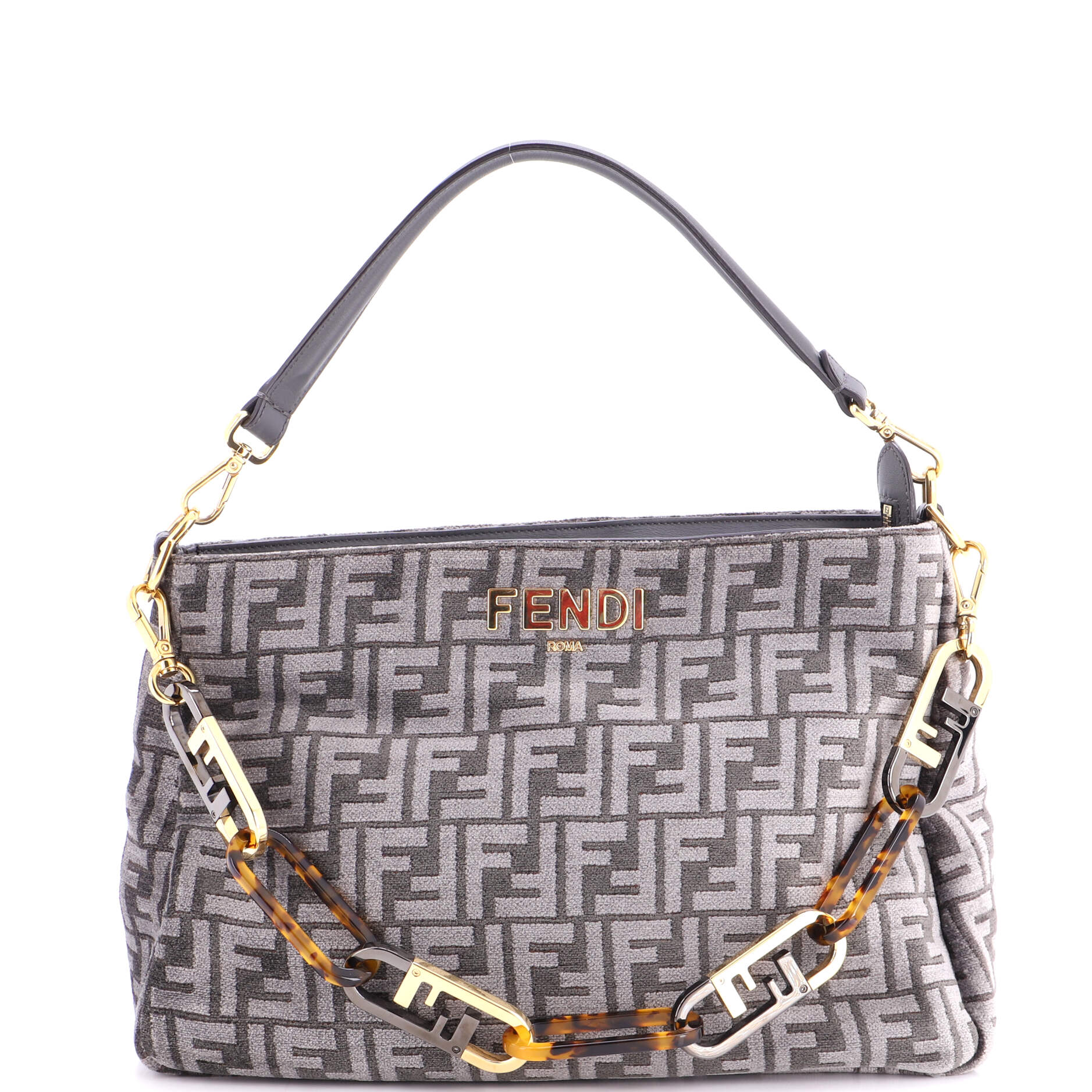 O'Lock Zip Shoulder Bag Zucca Chenille