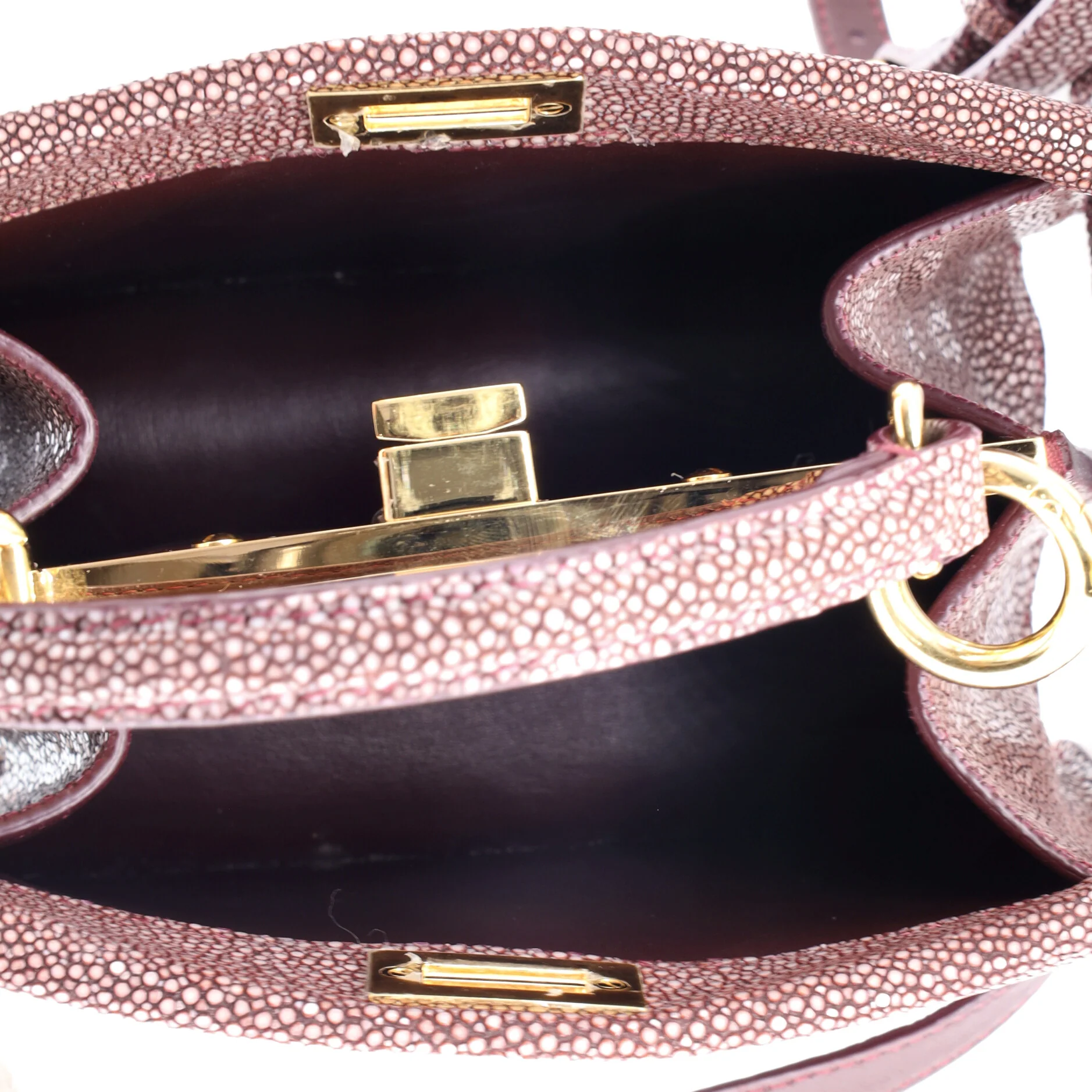 Peekaboo ISeeU Bag Stingray and Leather Petite - Image 5