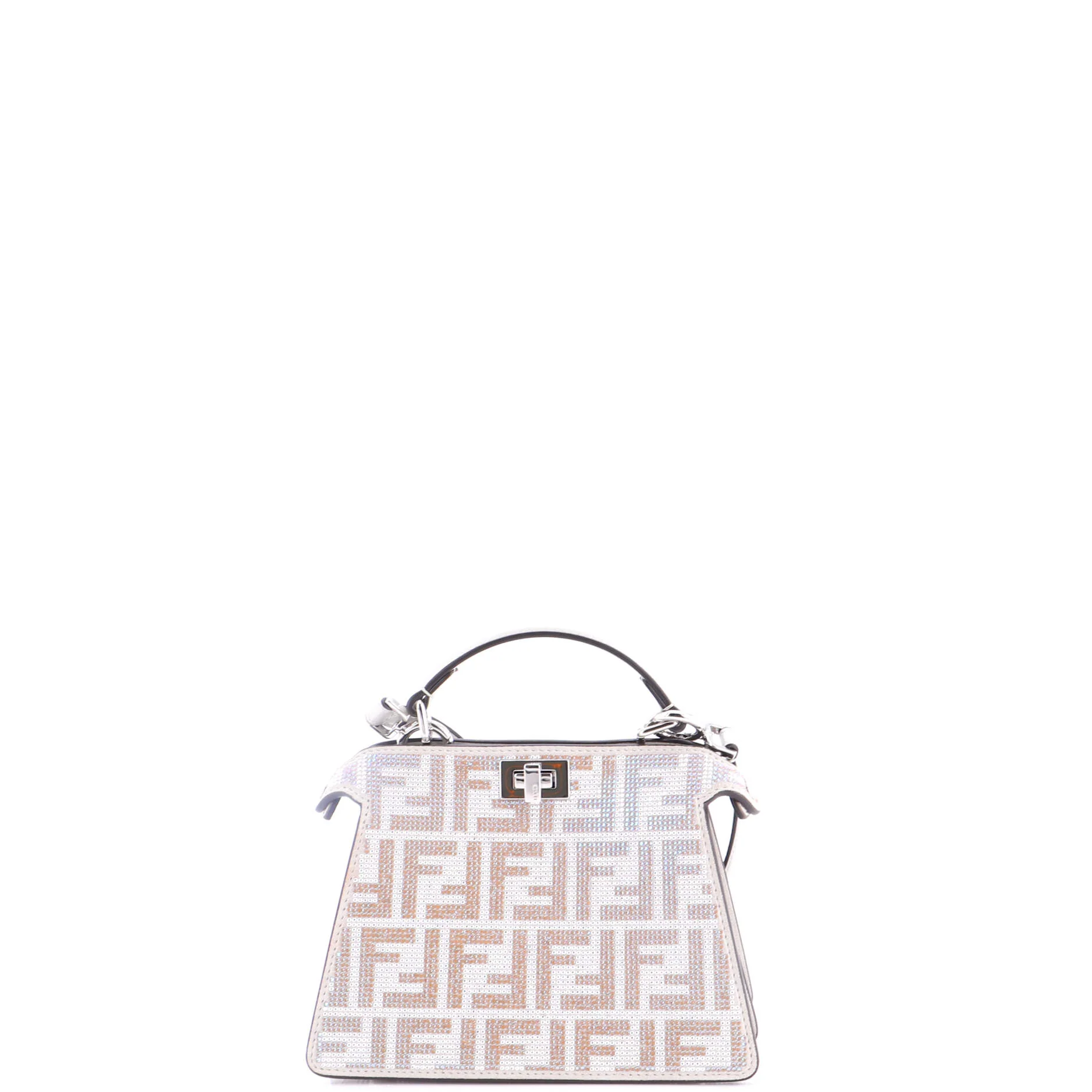 Peekaboo ISeeU Bag Zucca Crystal Embellished Suede Petite - Image 3