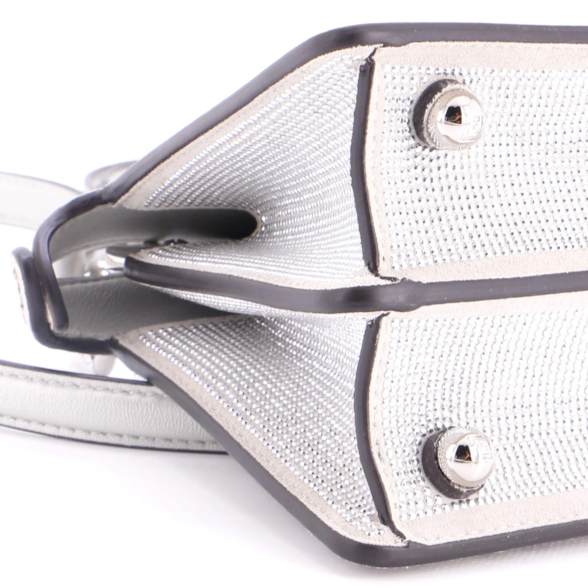 Peekaboo ISeeU Bag Zucca Crystal Embellished Suede Petite - Image 6