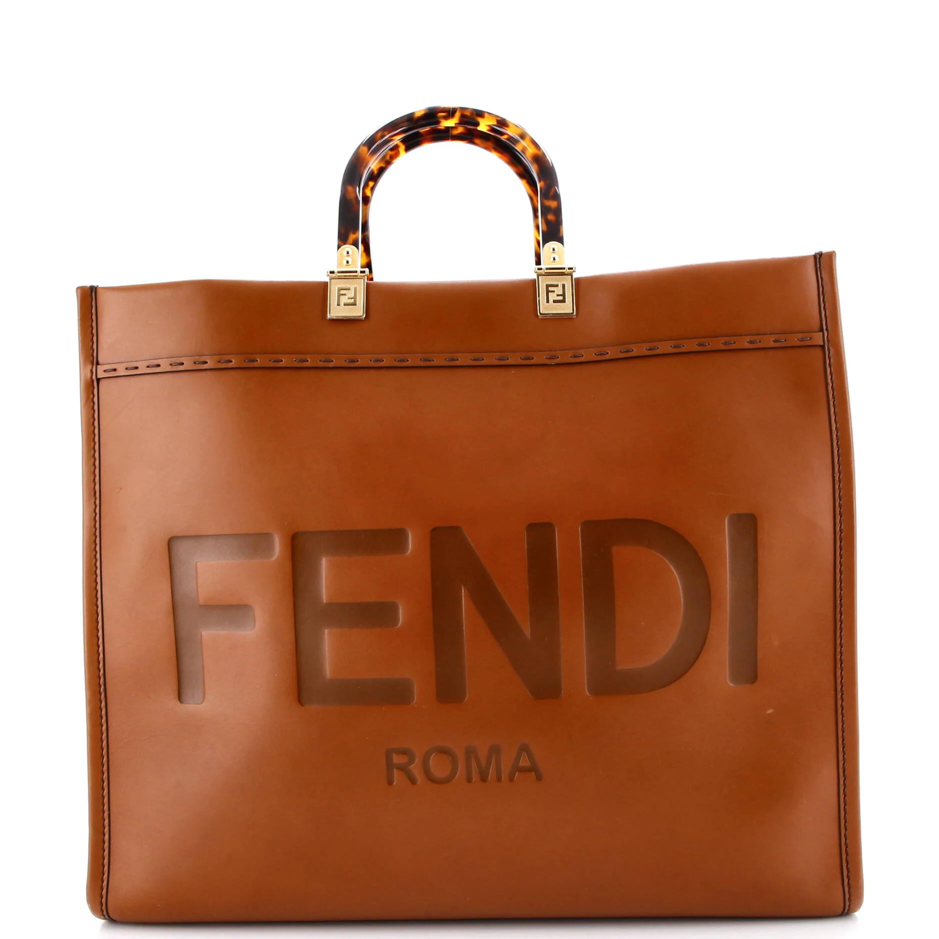 Sunshine Shopper Tote Leather Large