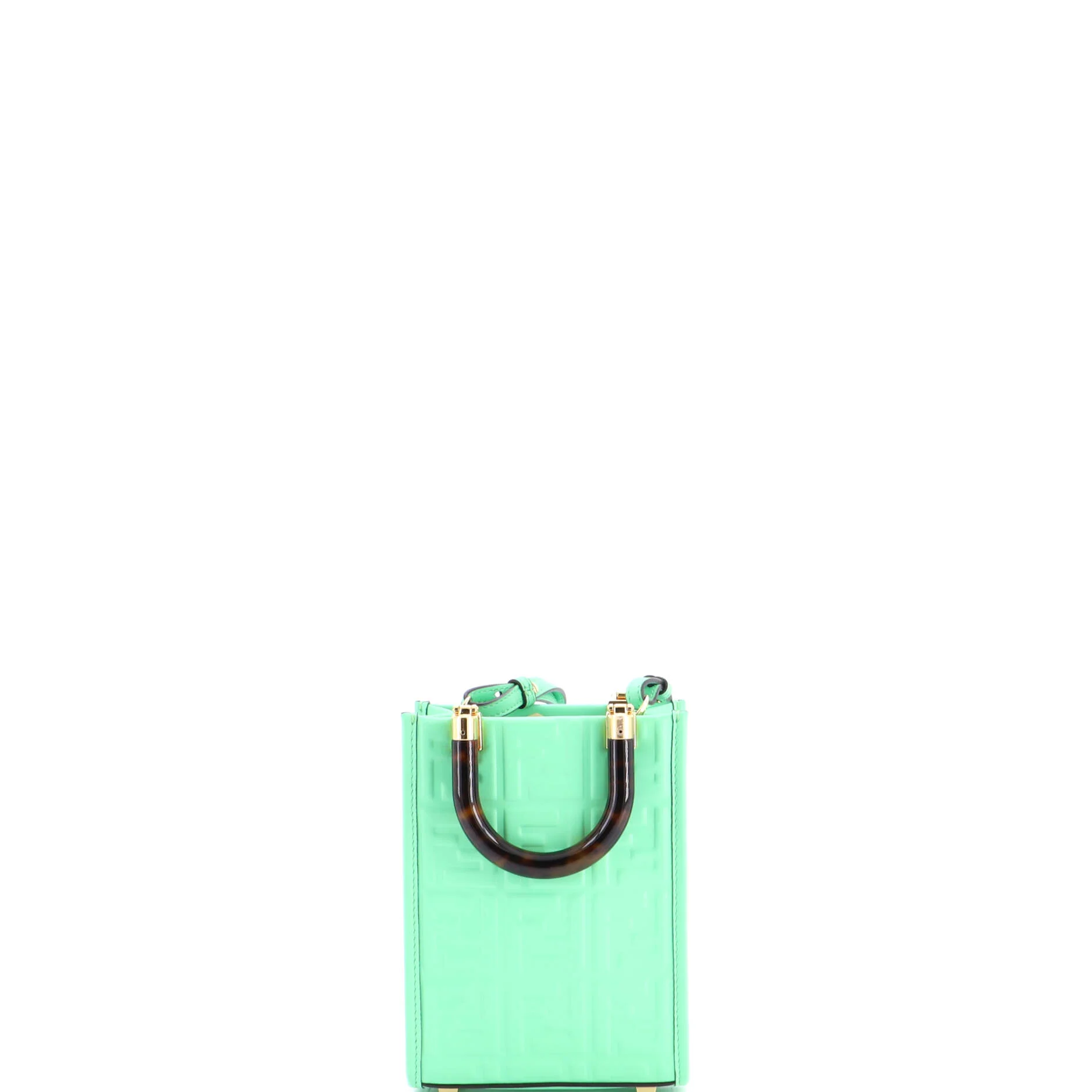 Sunshine Shopper Tote Zucca Embossed Leather Mini - Image 3