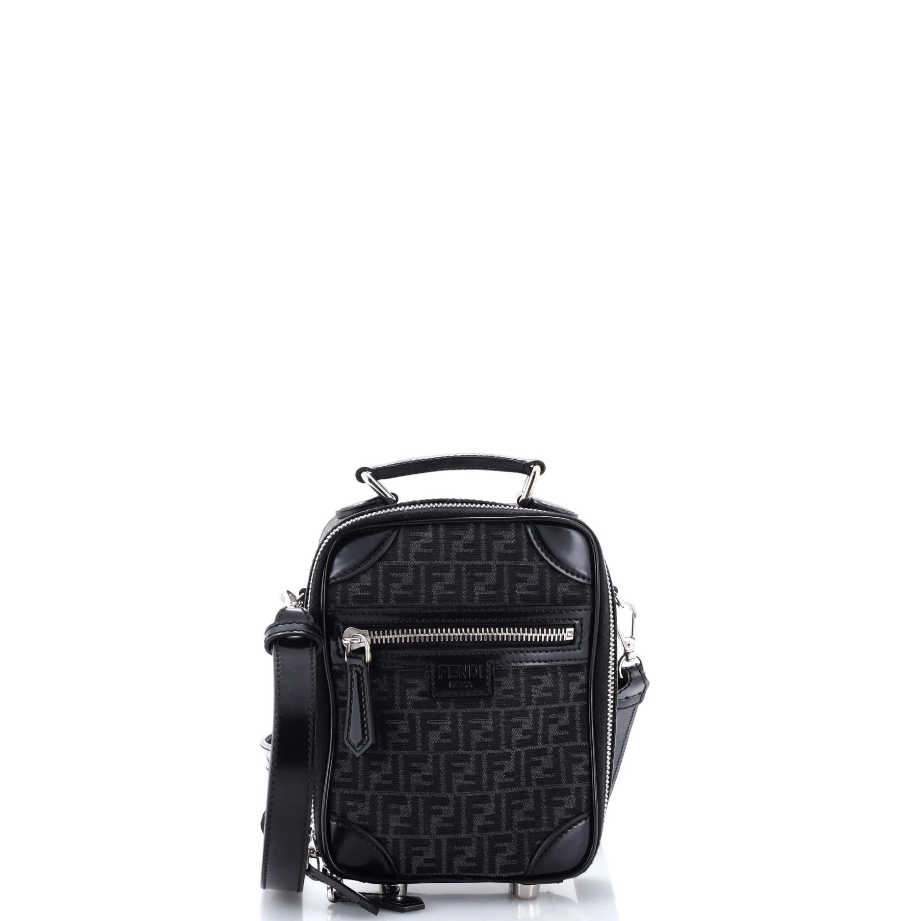 Trolley Crossbody Bag Recycled Fabric Jacquard Mini