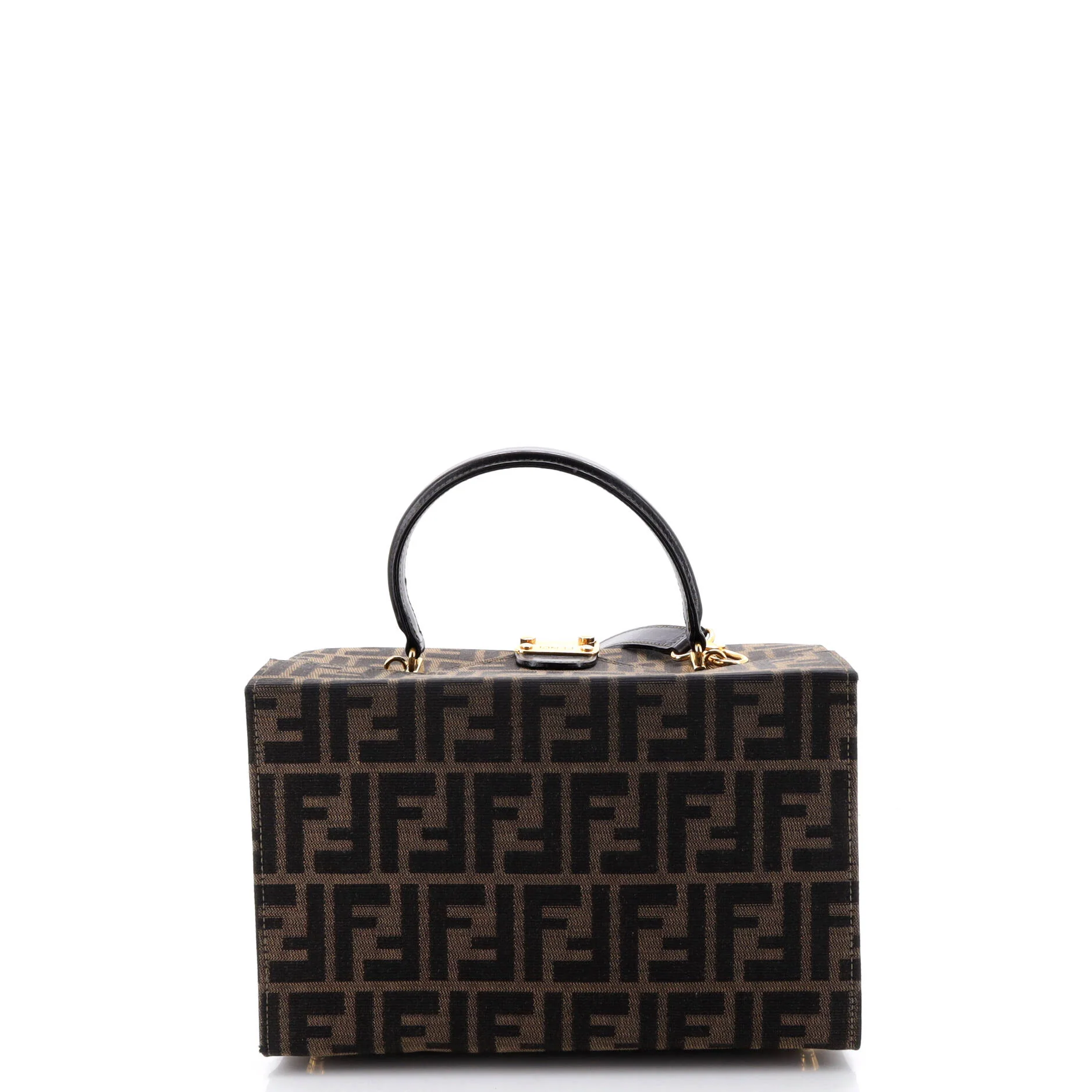 Vintage Convertible Lock Box Bag Zucca Canvas Medium - Image 3