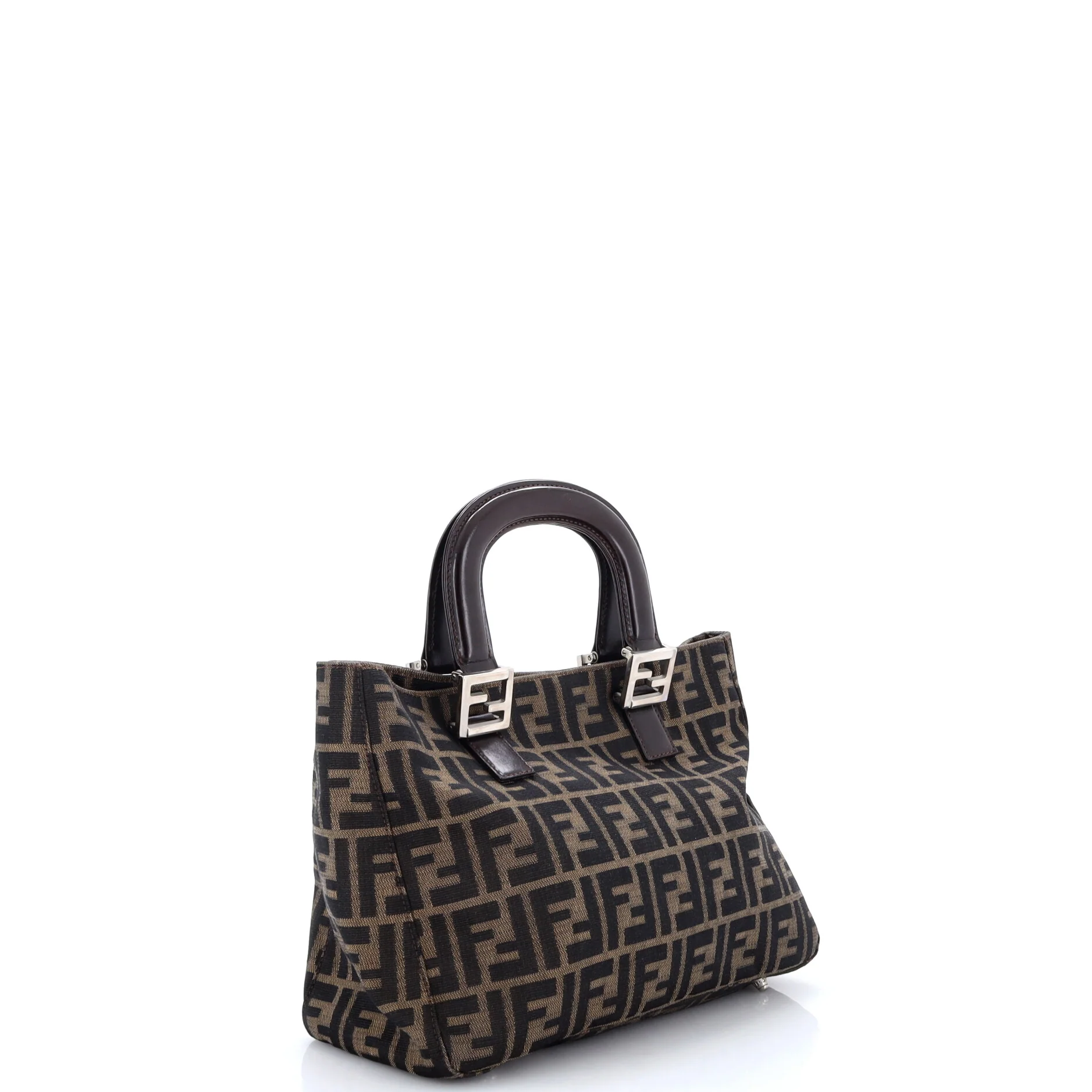 Vintage FF Handle Tote Zucca Canvas Small - Image 2