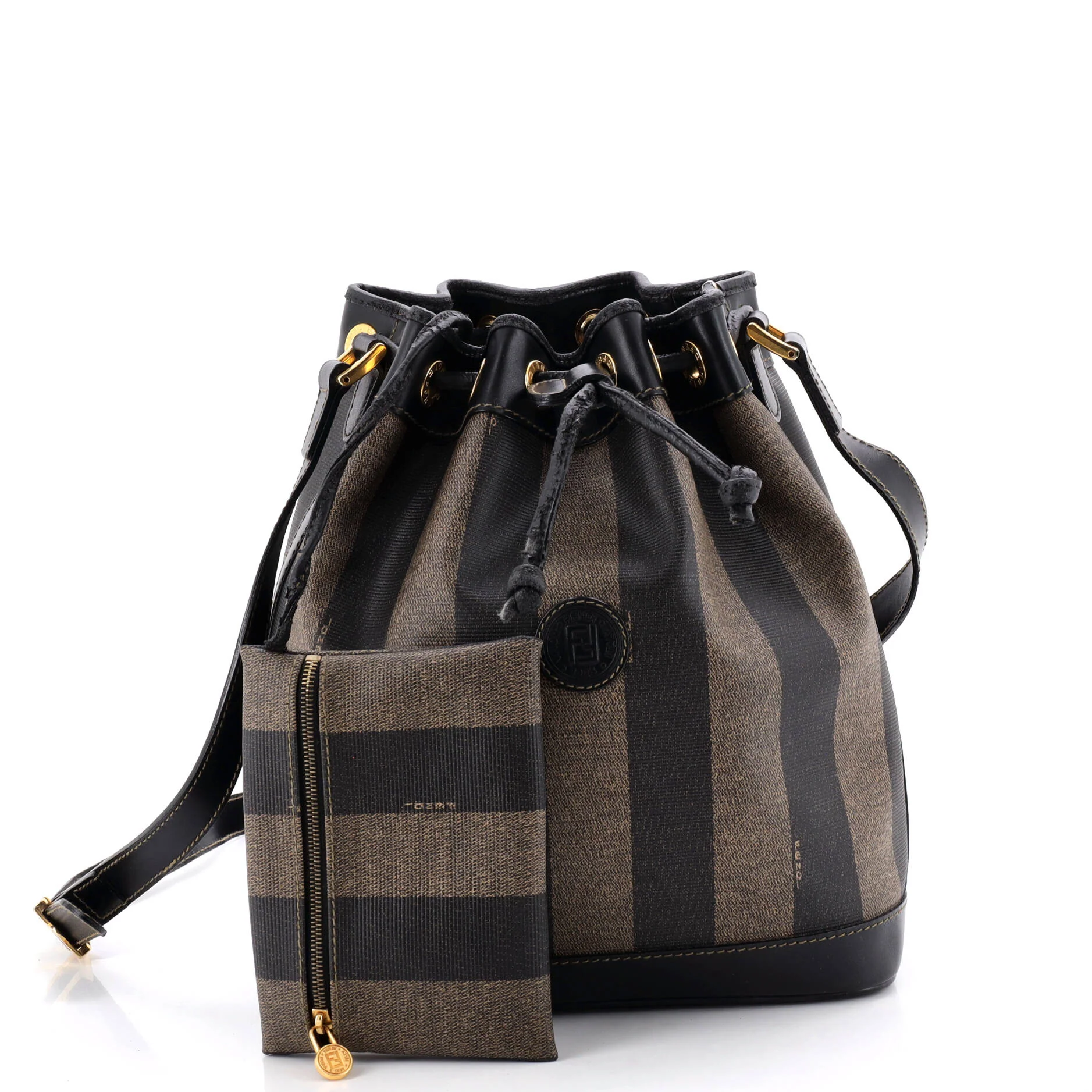 Vintage Pequin Bucket Bag Coated Canvas Large - Image 2