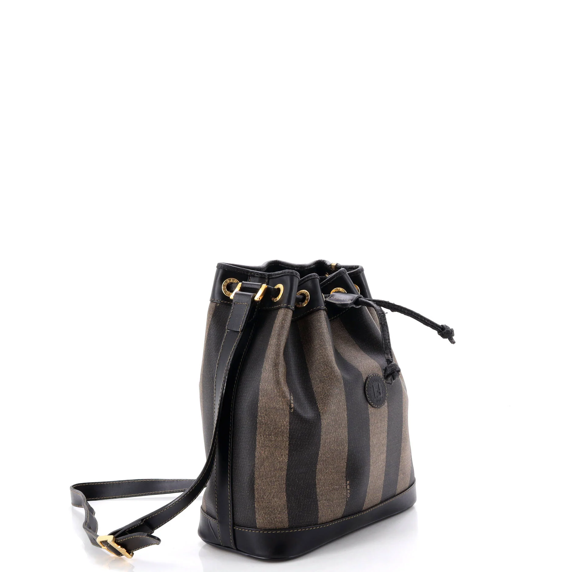 Vintage Pequin Bucket Bag Coated Canvas Large - Image 3