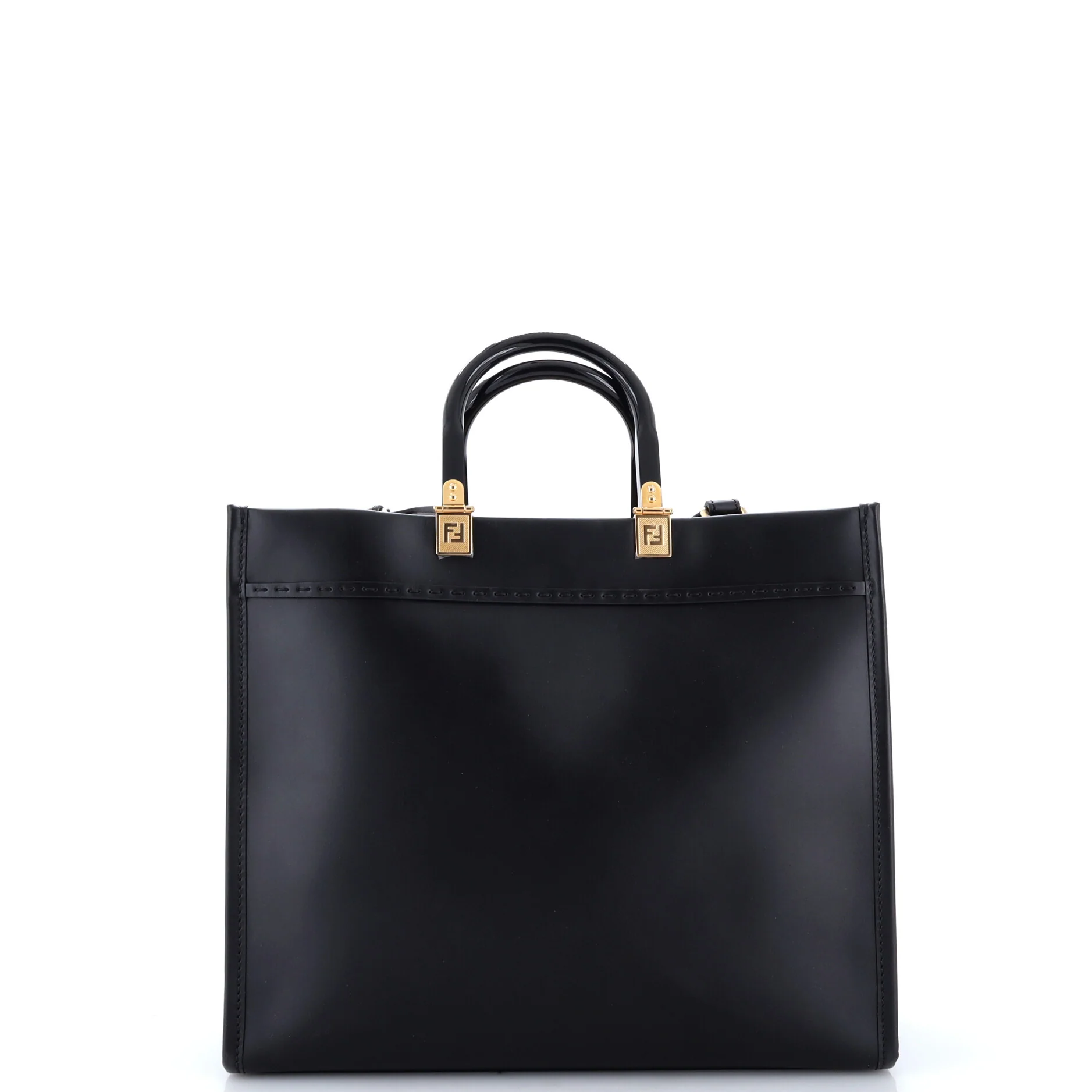 x Versace Fendace Convertible Sunshine Shopper Tote Printed Leather Medium - Image 3