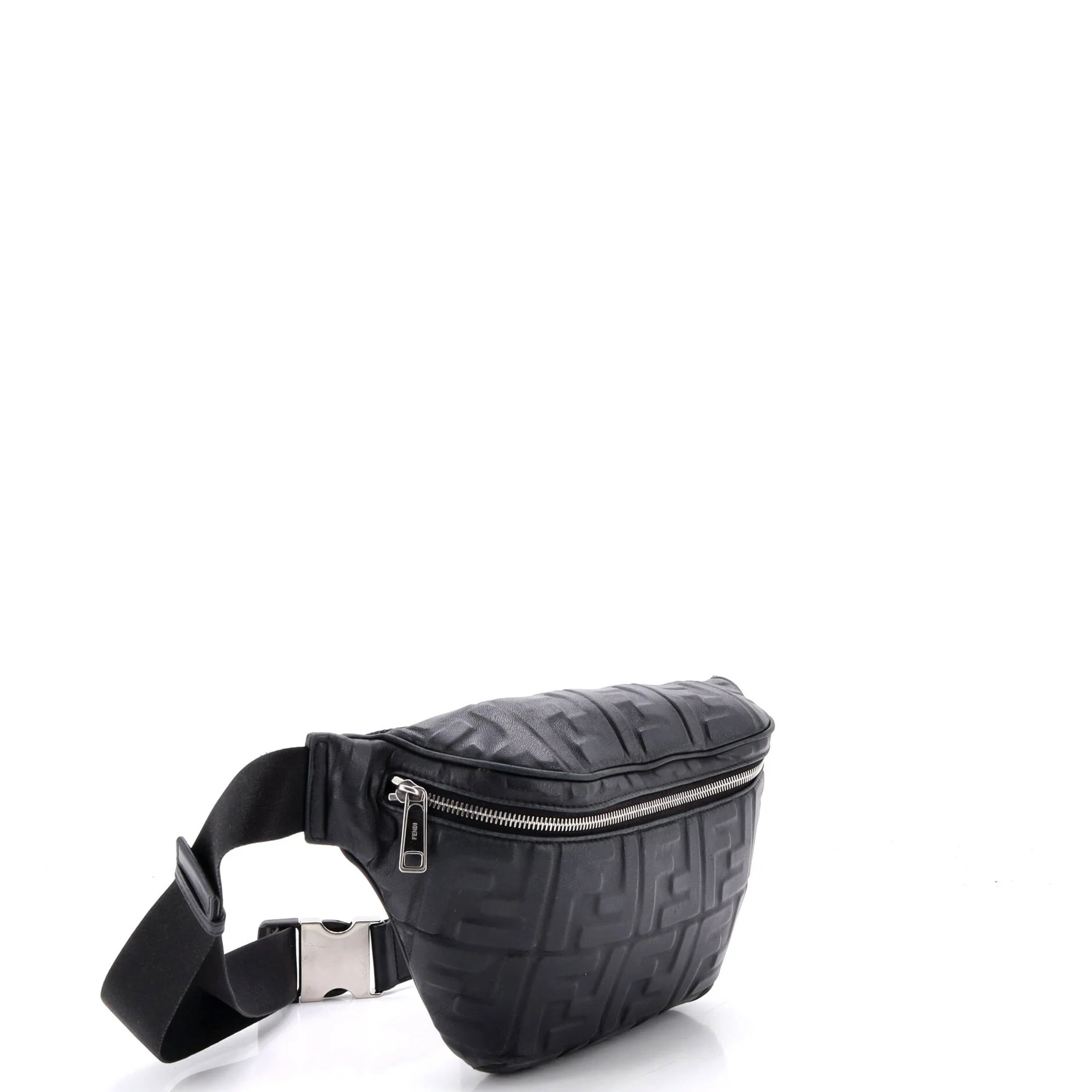 Zip Waist Bag Zucca Embossed Leather - Image 2