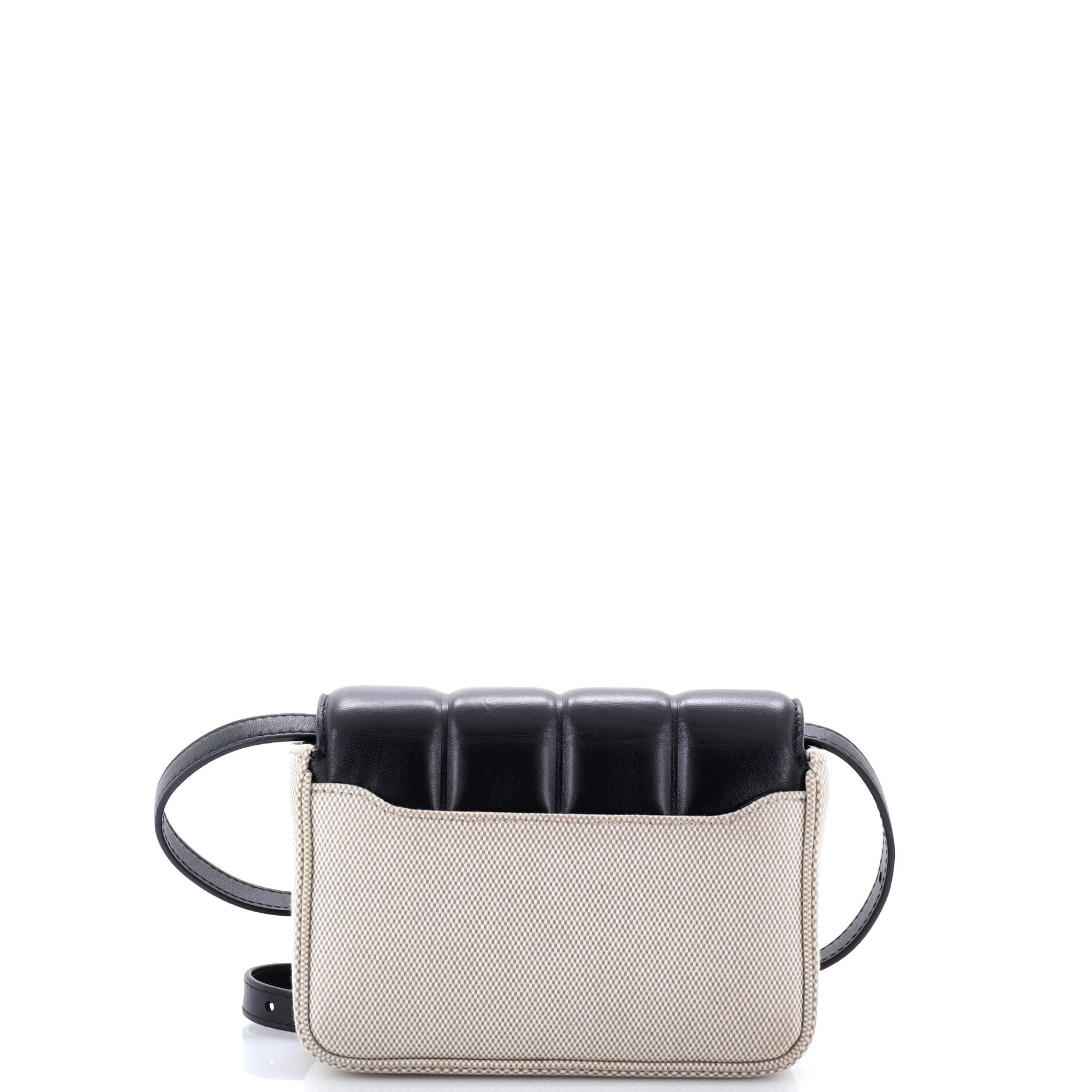 4G Shoulder Bag Padded Leather and Canvas Small - Image 3