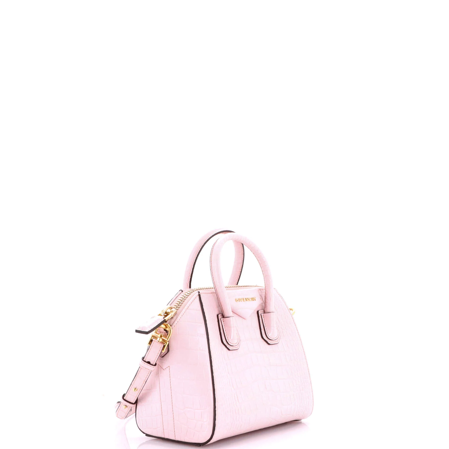 Antigona Bag Crocodile Embossed Leather Mini - Image 2