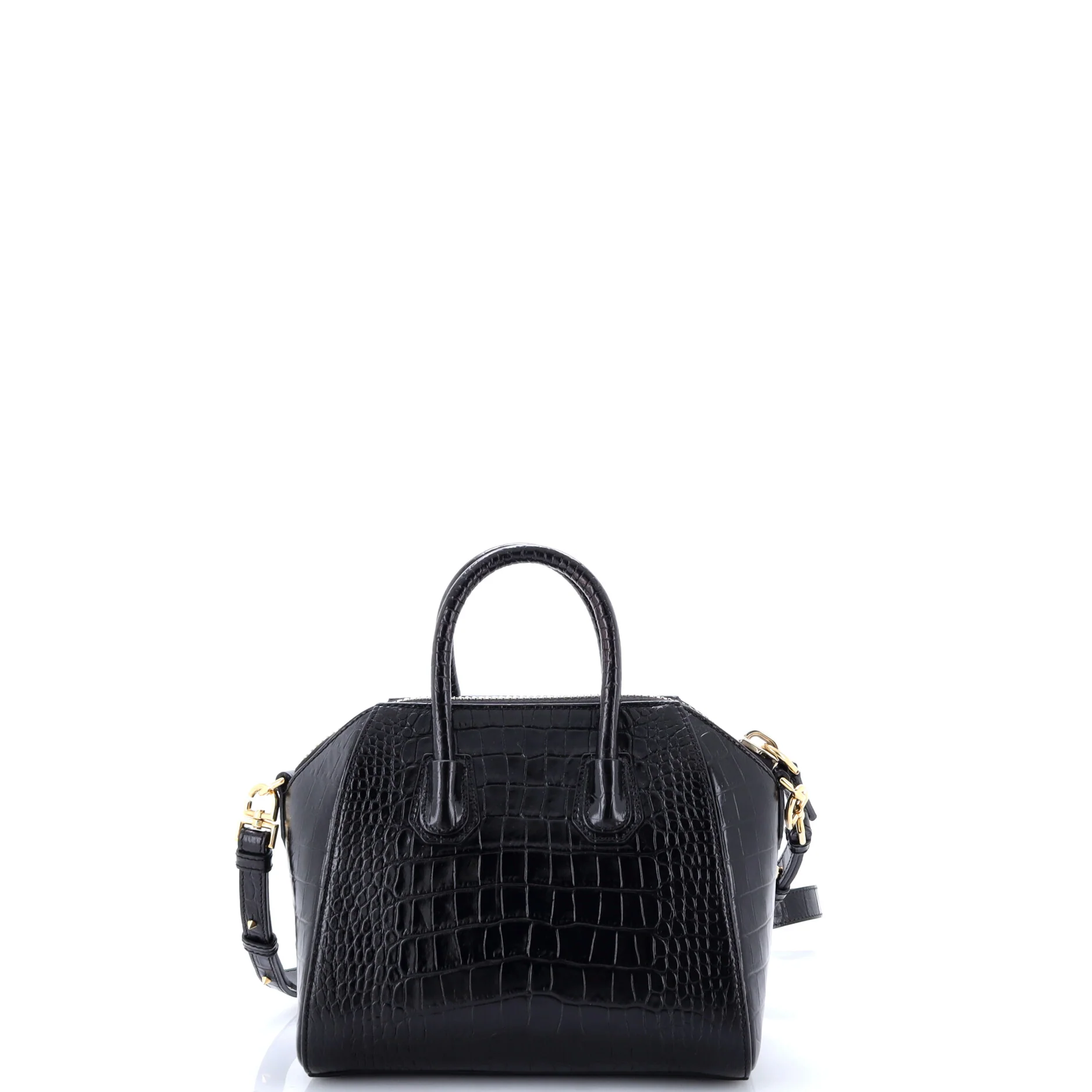 Antigona Bag Crocodile Embossed Leather Mini - Image 3