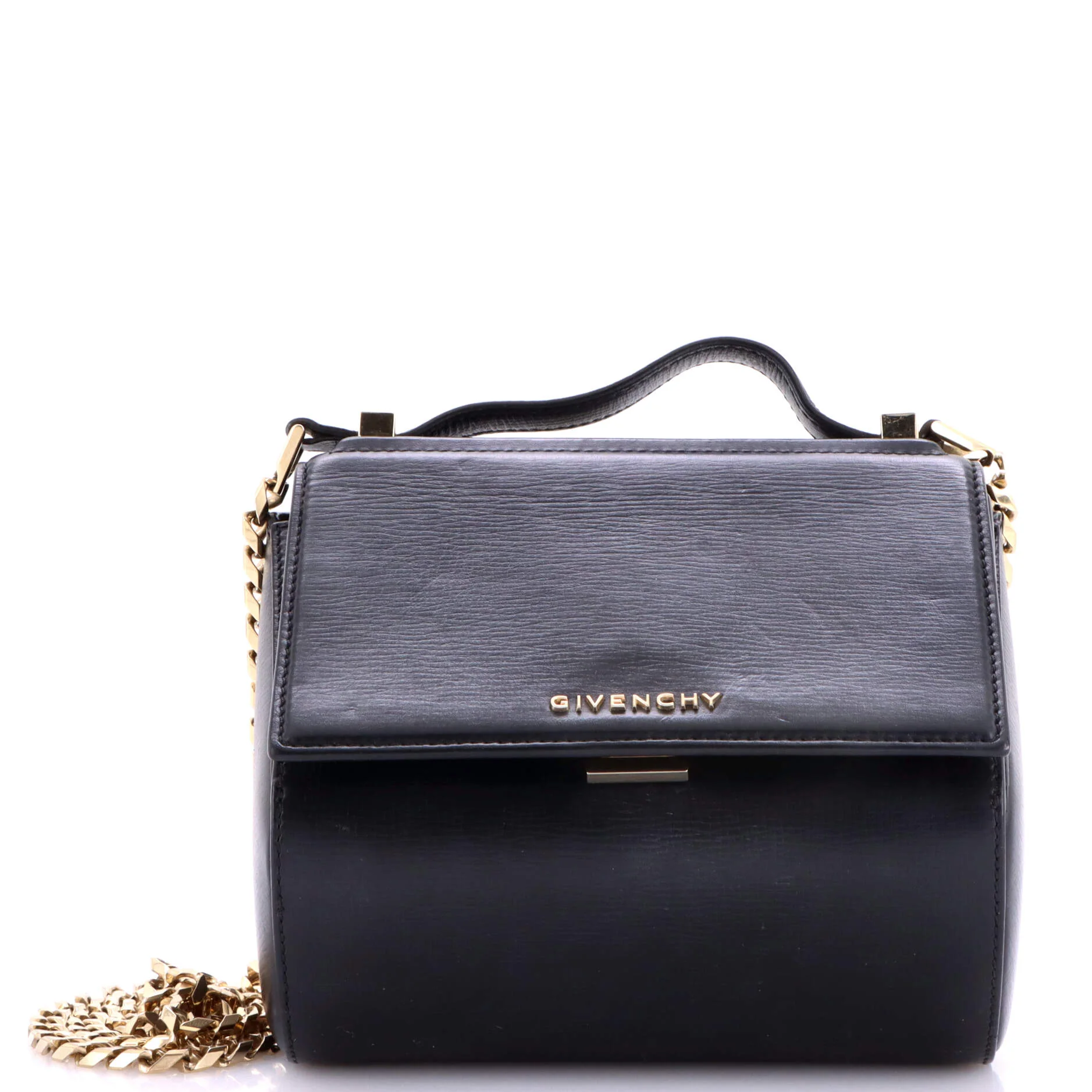 Chain Pandora Box Bag Leather Mini