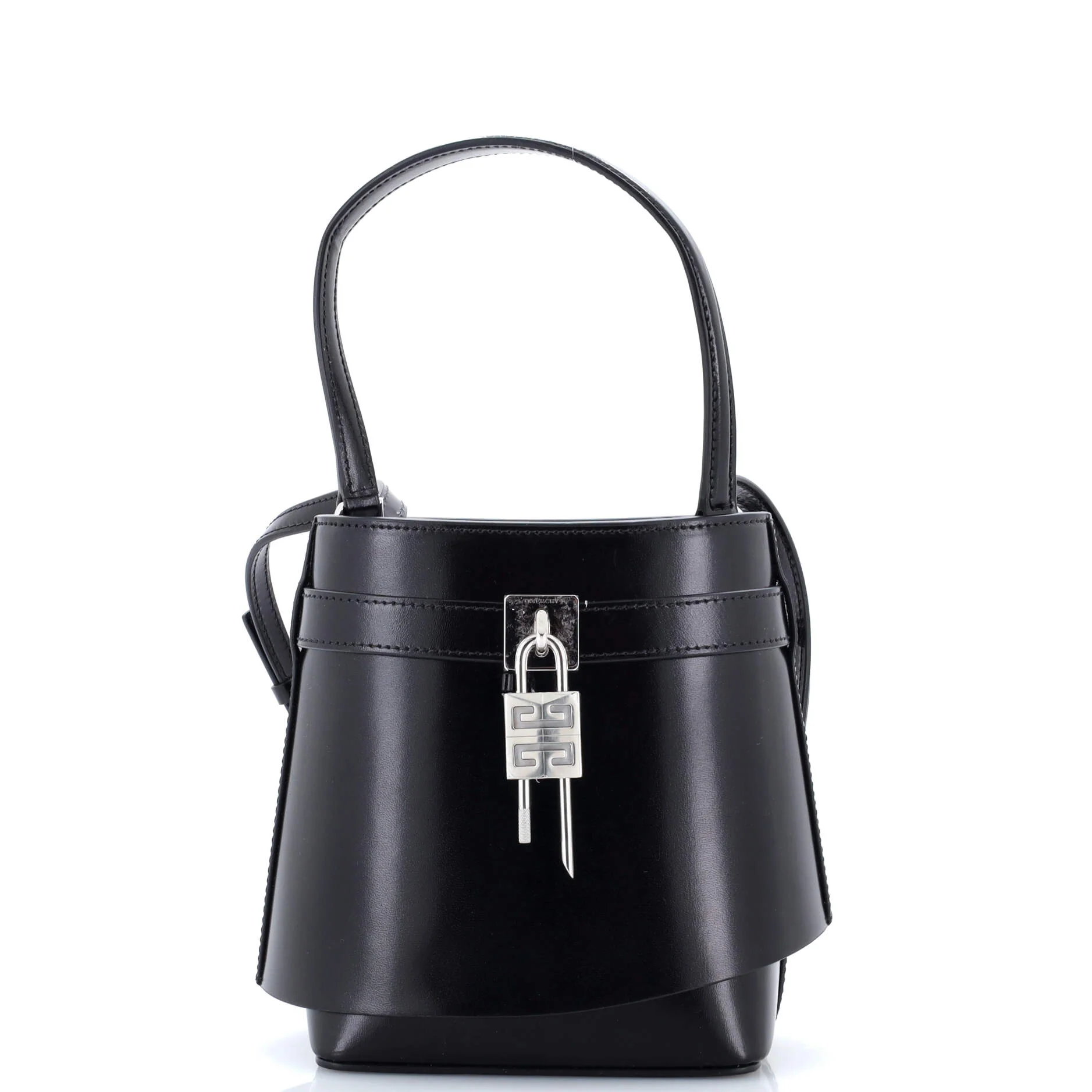 GV Shark Lock Bucket Bag Leather