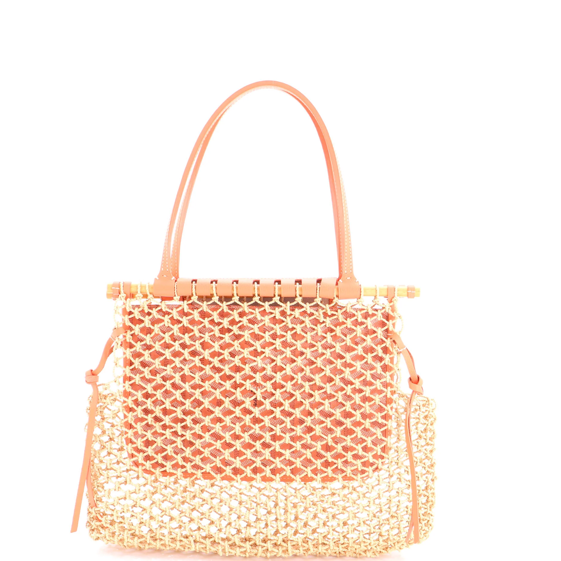 Aligre Bag Raffia Net with Coated Canvas - Image 3