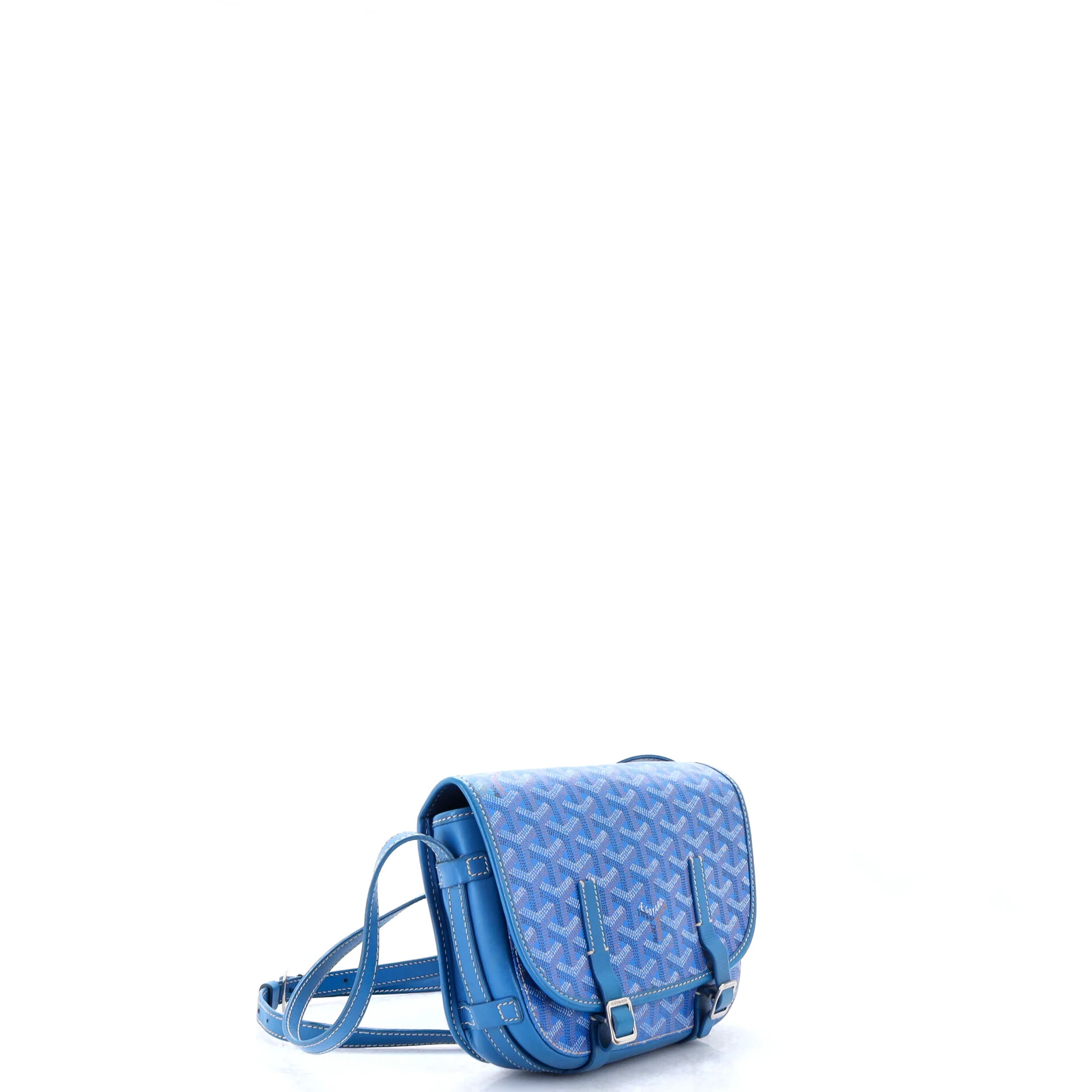 Belvedere Messenger Bag Coated Canvas with Leather PM - Image 2