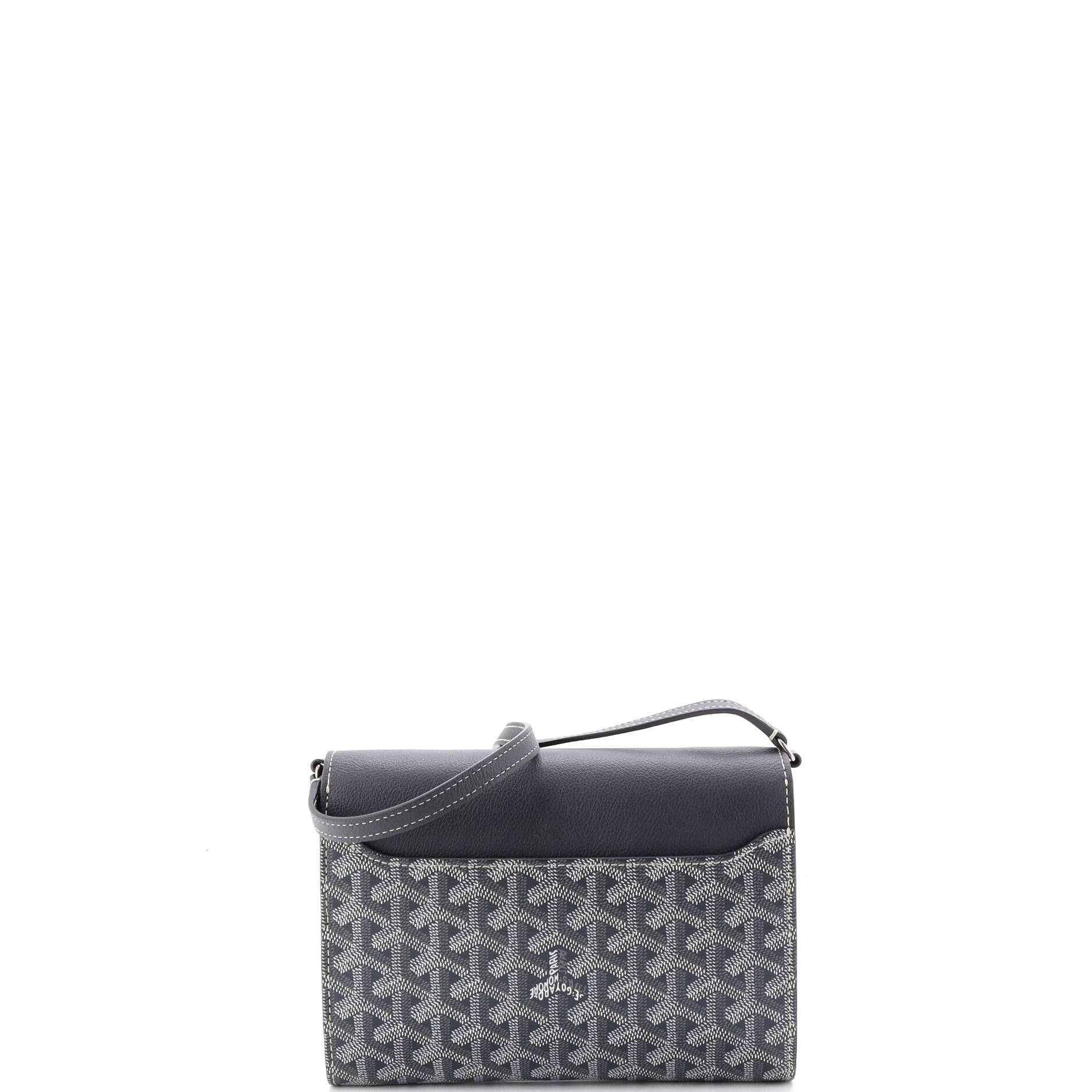 Chypre Wallet on Strap Coated Canvas with Leather - Image 3