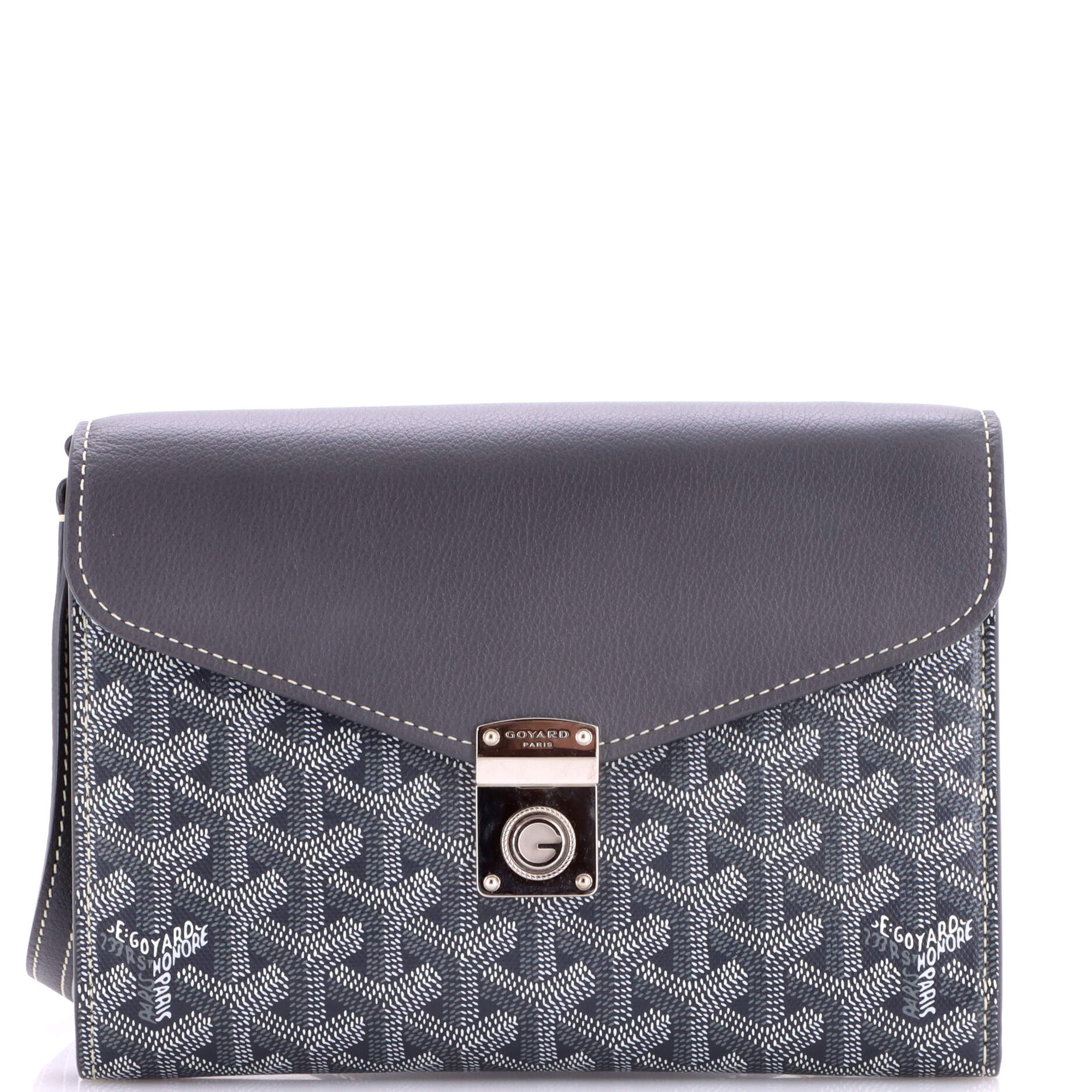 Chypre Wallet on Strap Coated Canvas with Leather