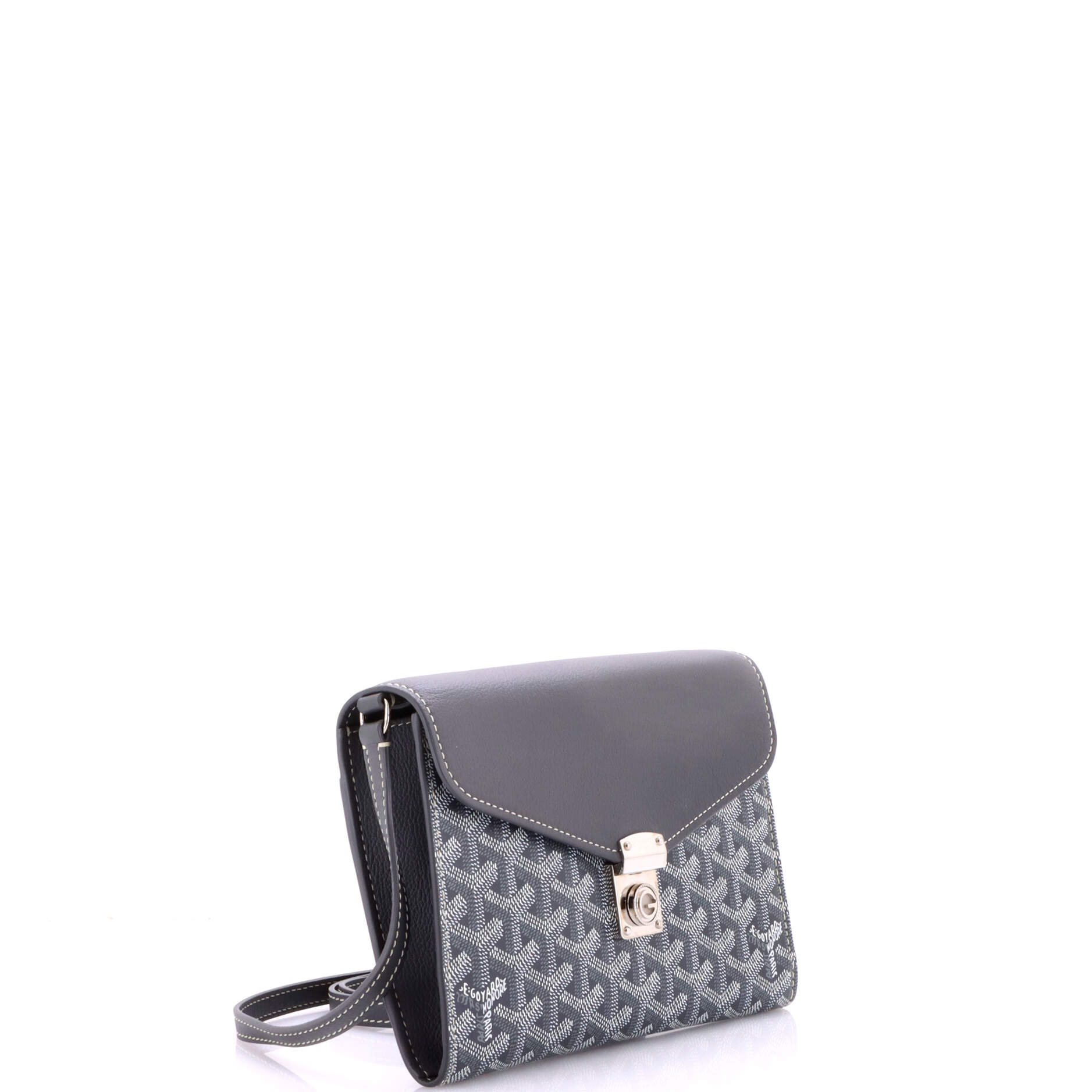 Chypre Wallet on Strap Coated Canvas with Leather - Image 2