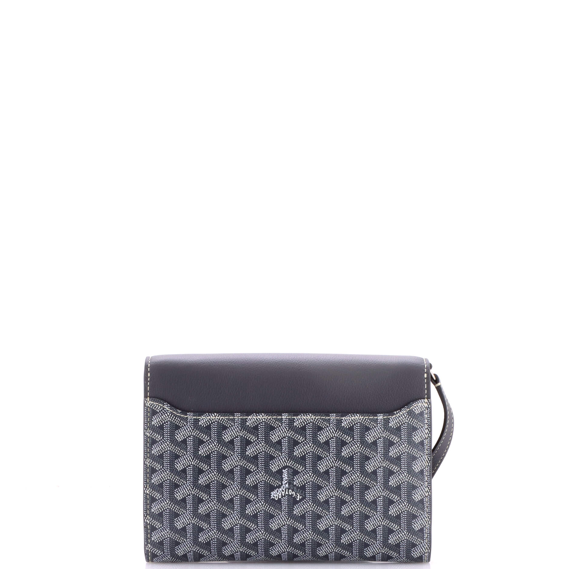 Chypre Wallet on Strap Coated Canvas with Leather - Image 3