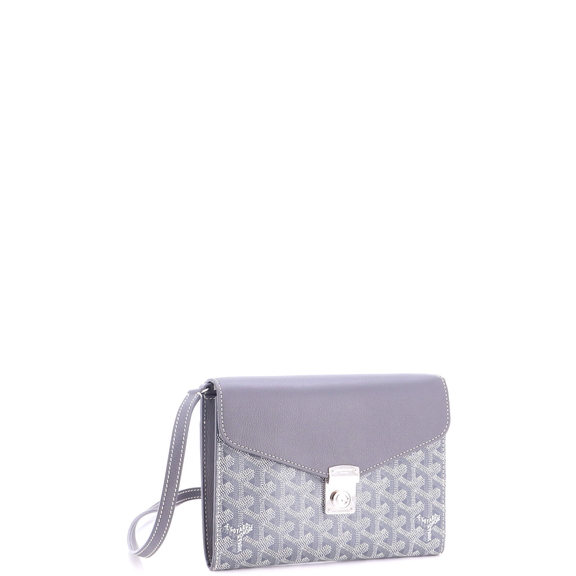 Chypre Wallet on Strap Coated Canvas with Leather - Image 2
