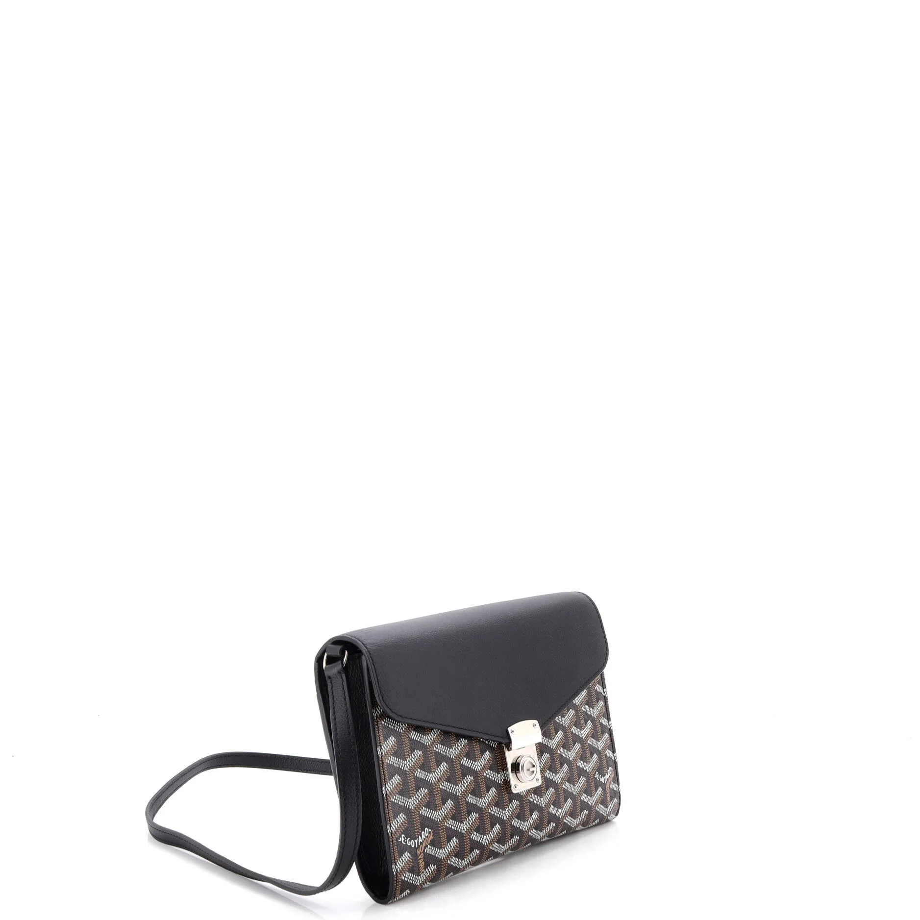 Chypre Wallet on Strap Coated Canvas with Leather - Image 2