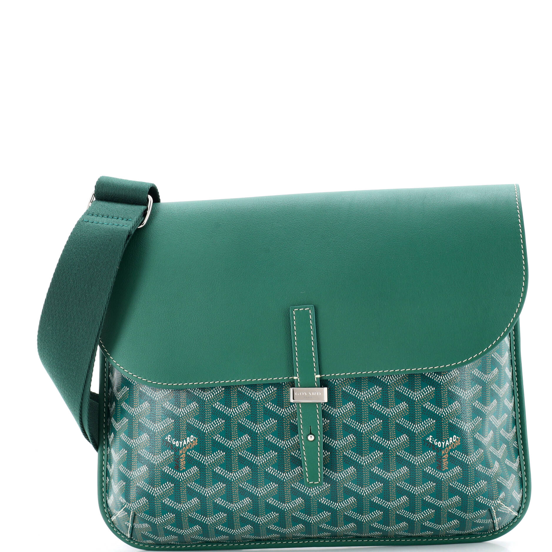 Coursier Messenger Bag Coated Canvas and Leather