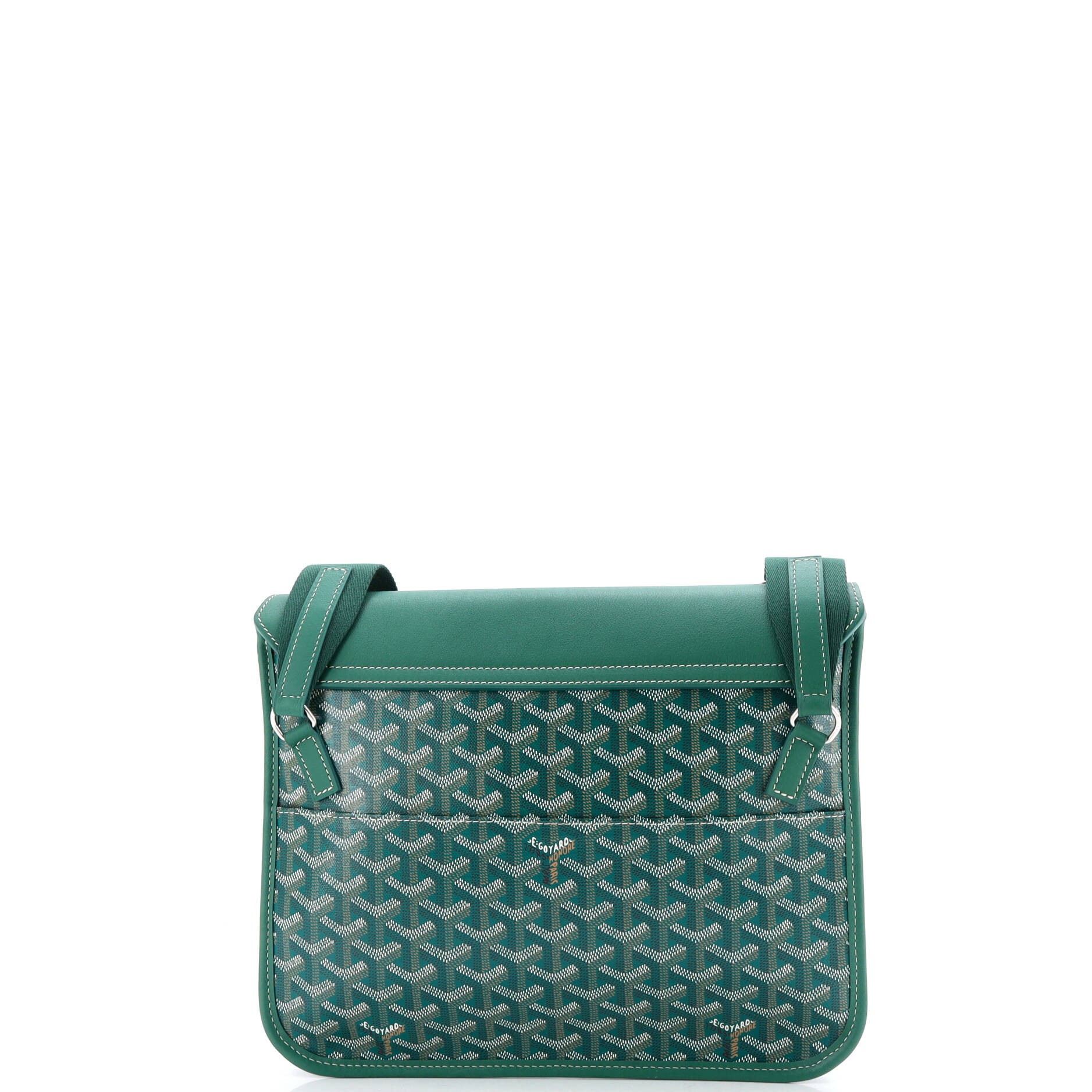 Coursier Messenger Bag Coated Canvas and Leather - Image 3