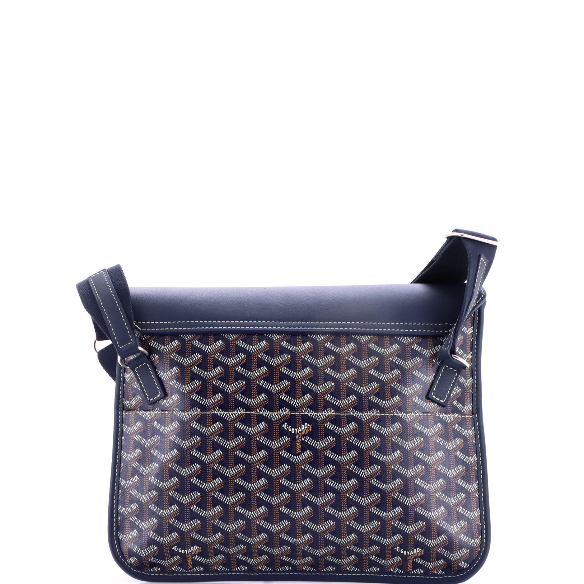Coursier Messenger Bag Coated Canvas and Leather - Image 3