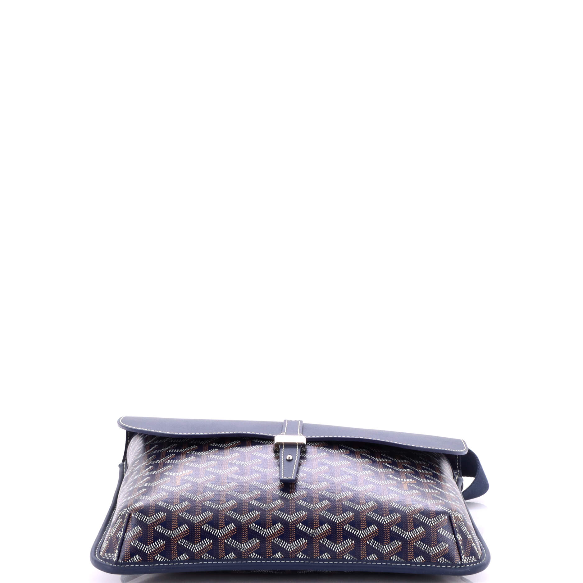 Coursier Messenger Bag Coated Canvas and Leather - Image 4