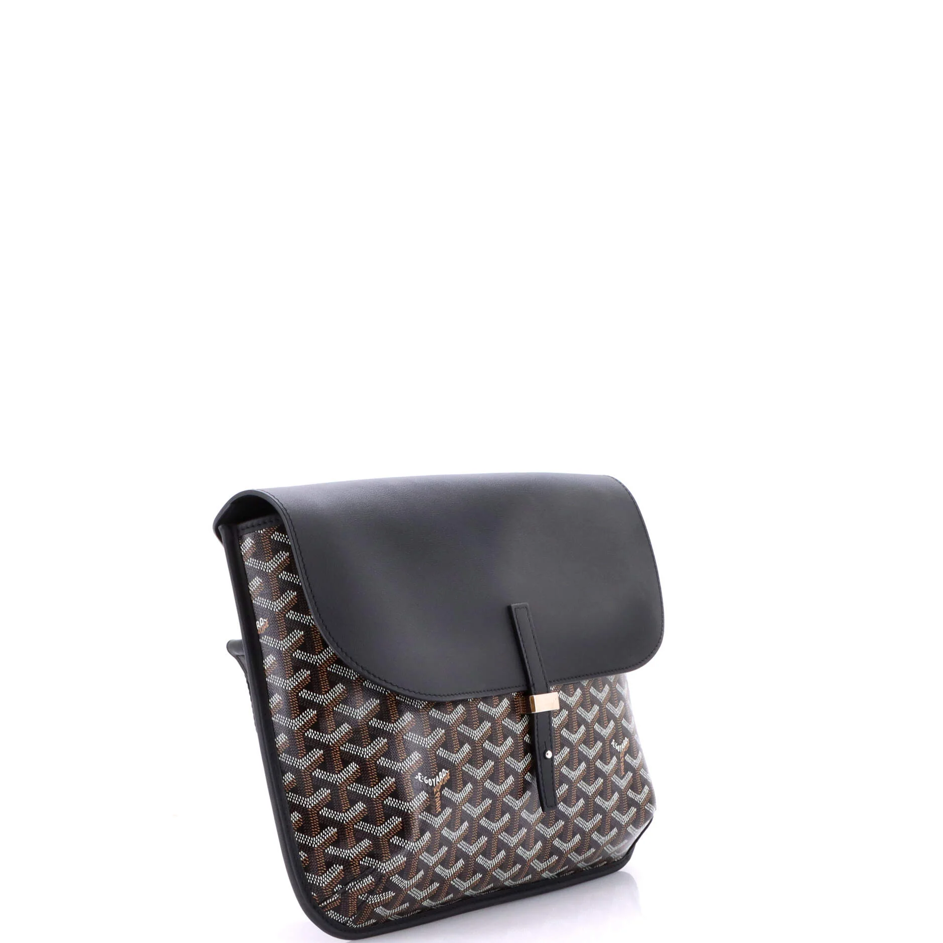 Coursier Messenger Bag Coated Canvas and Leather - Image 2
