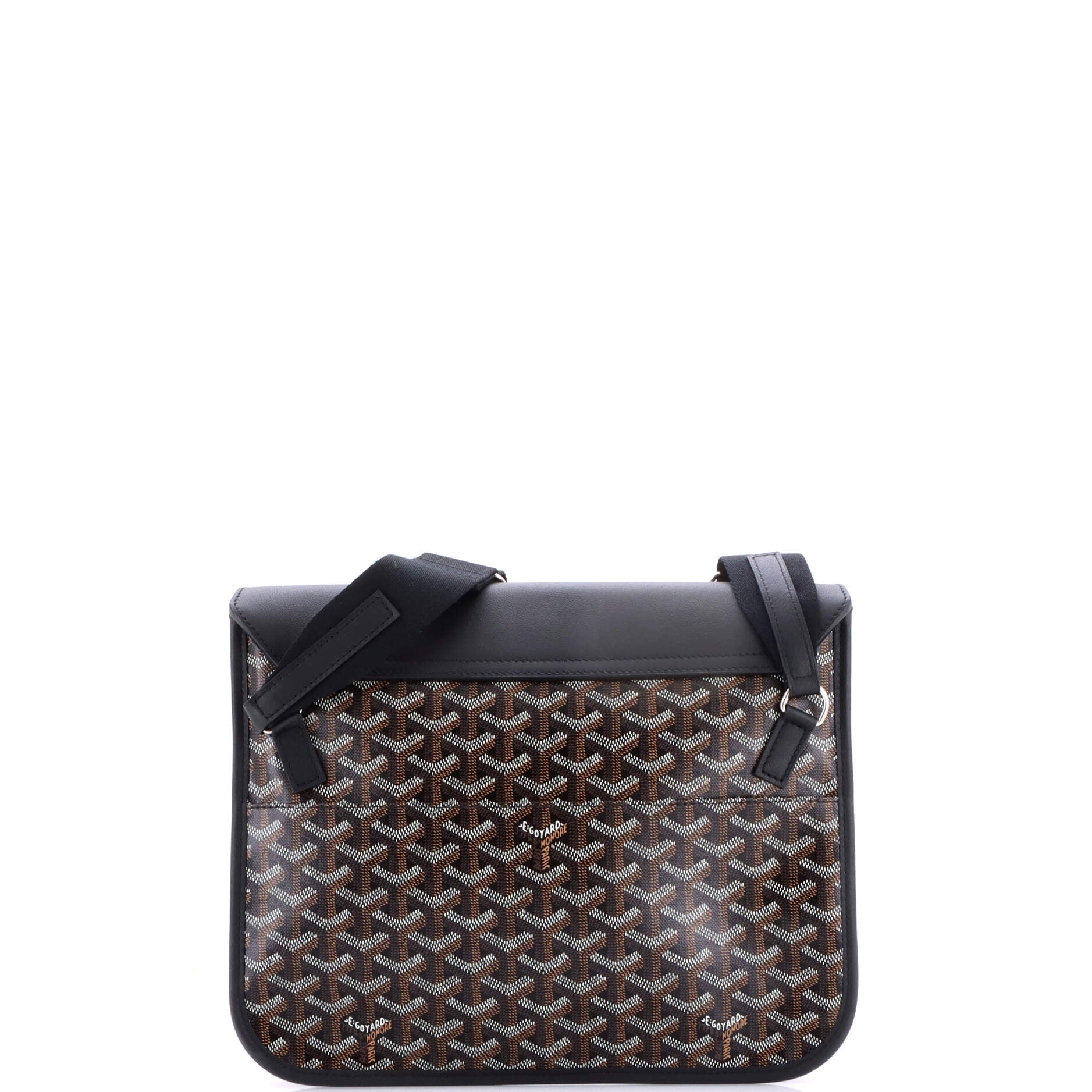 Coursier Messenger Bag Coated Canvas and Leather - Image 3