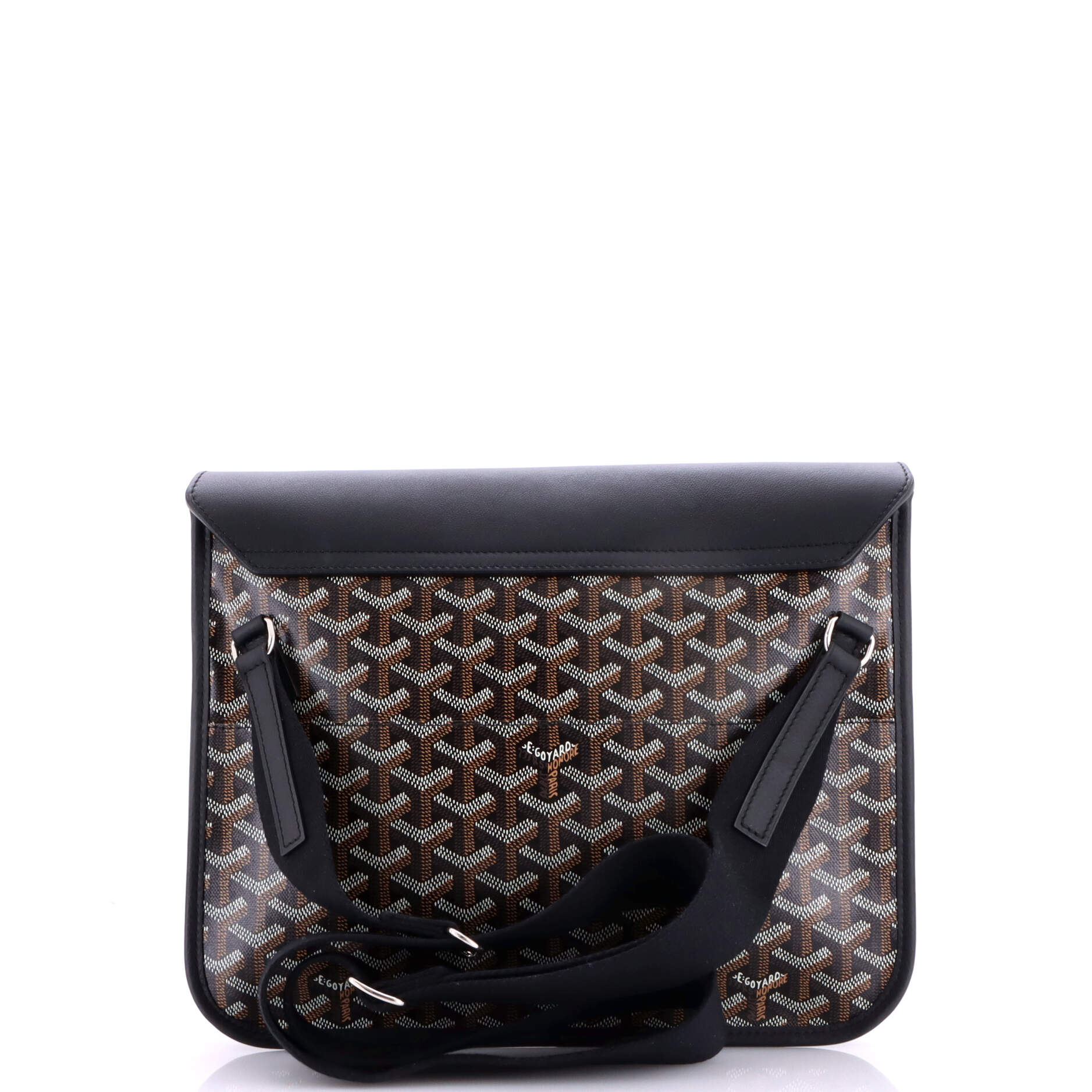 Coursier Messenger Bag Coated Canvas and Leather - Image 3