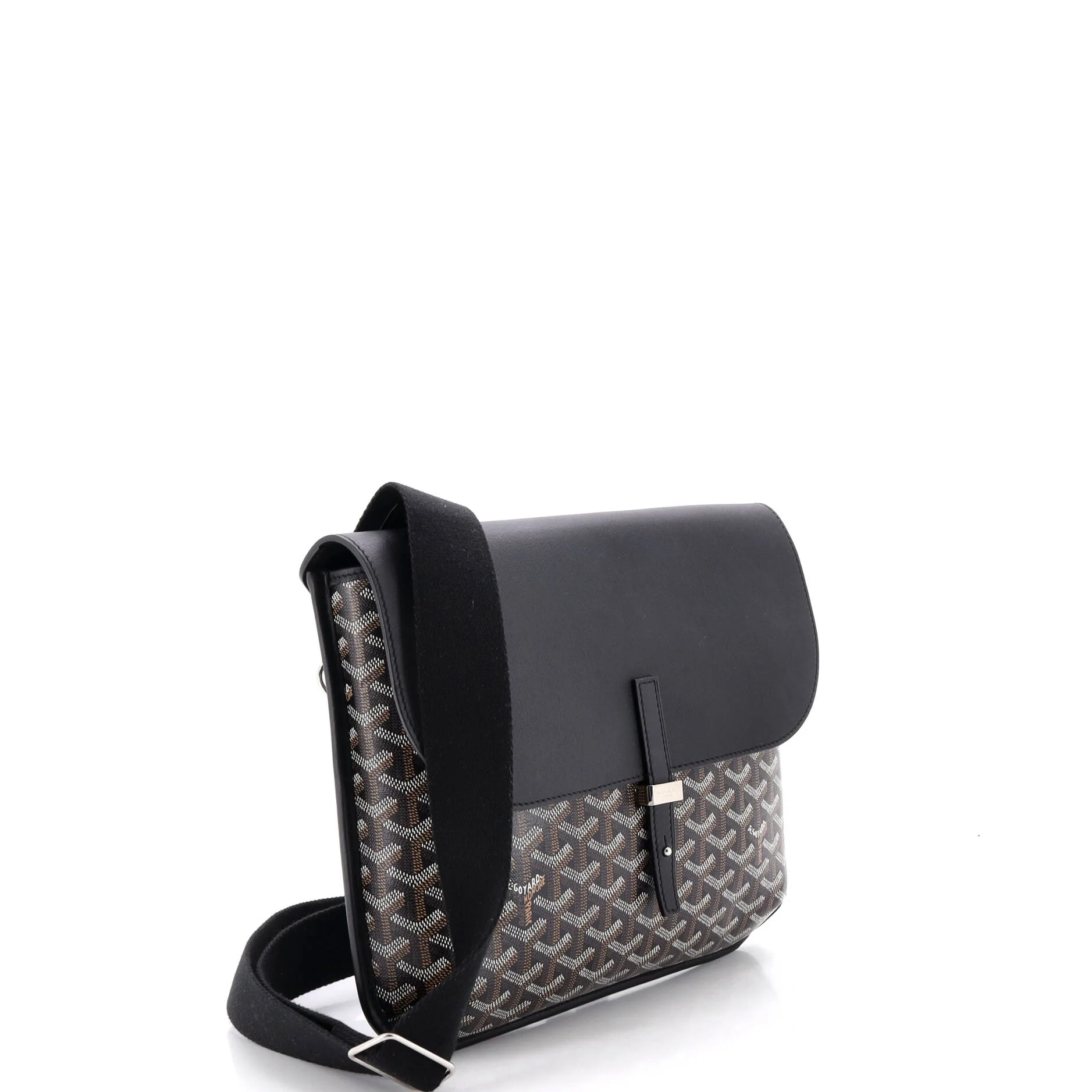 Coursier Messenger Bag Coated Canvas and Leather - Image 2