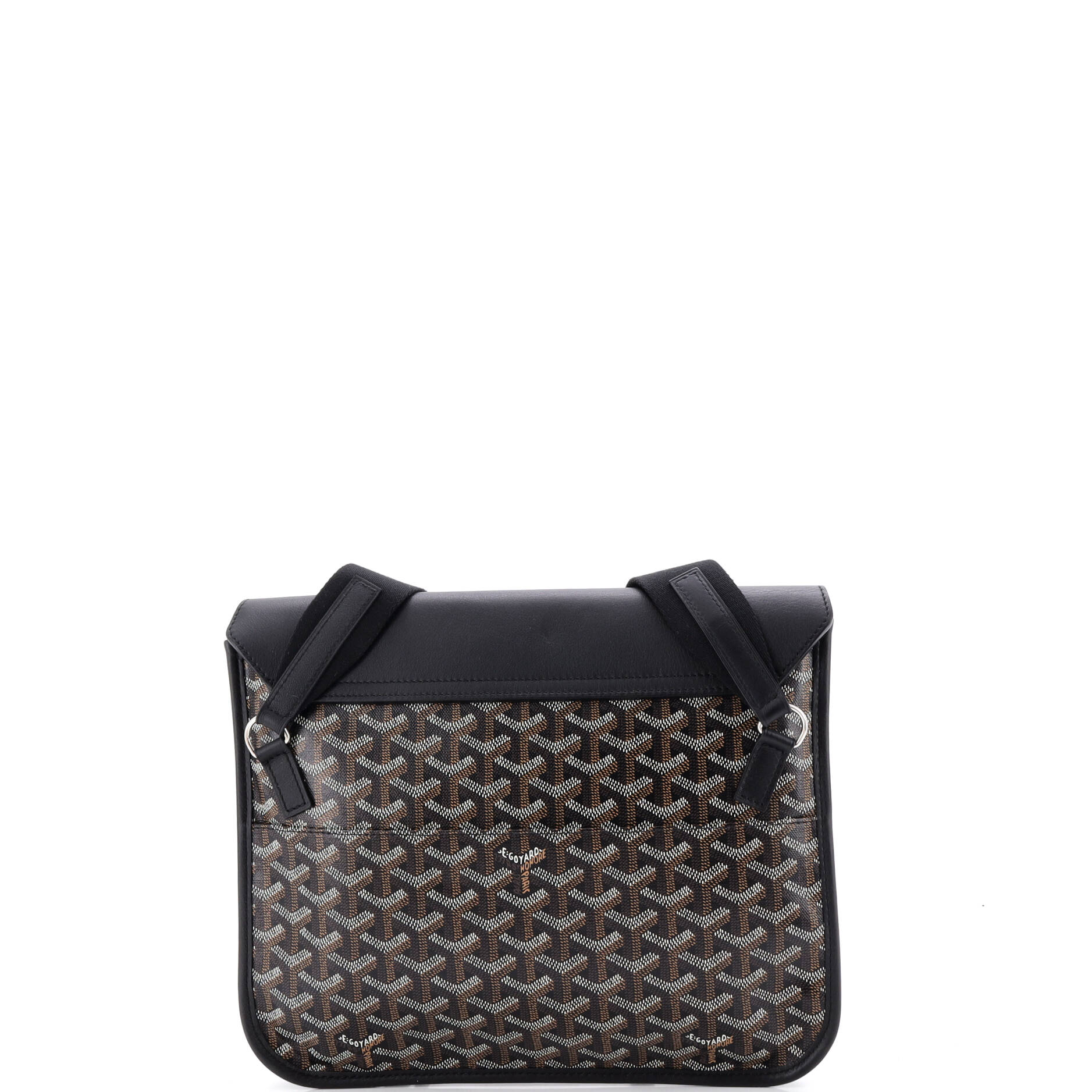 Coursier Messenger Bag Coated Canvas and Leather - Image 3