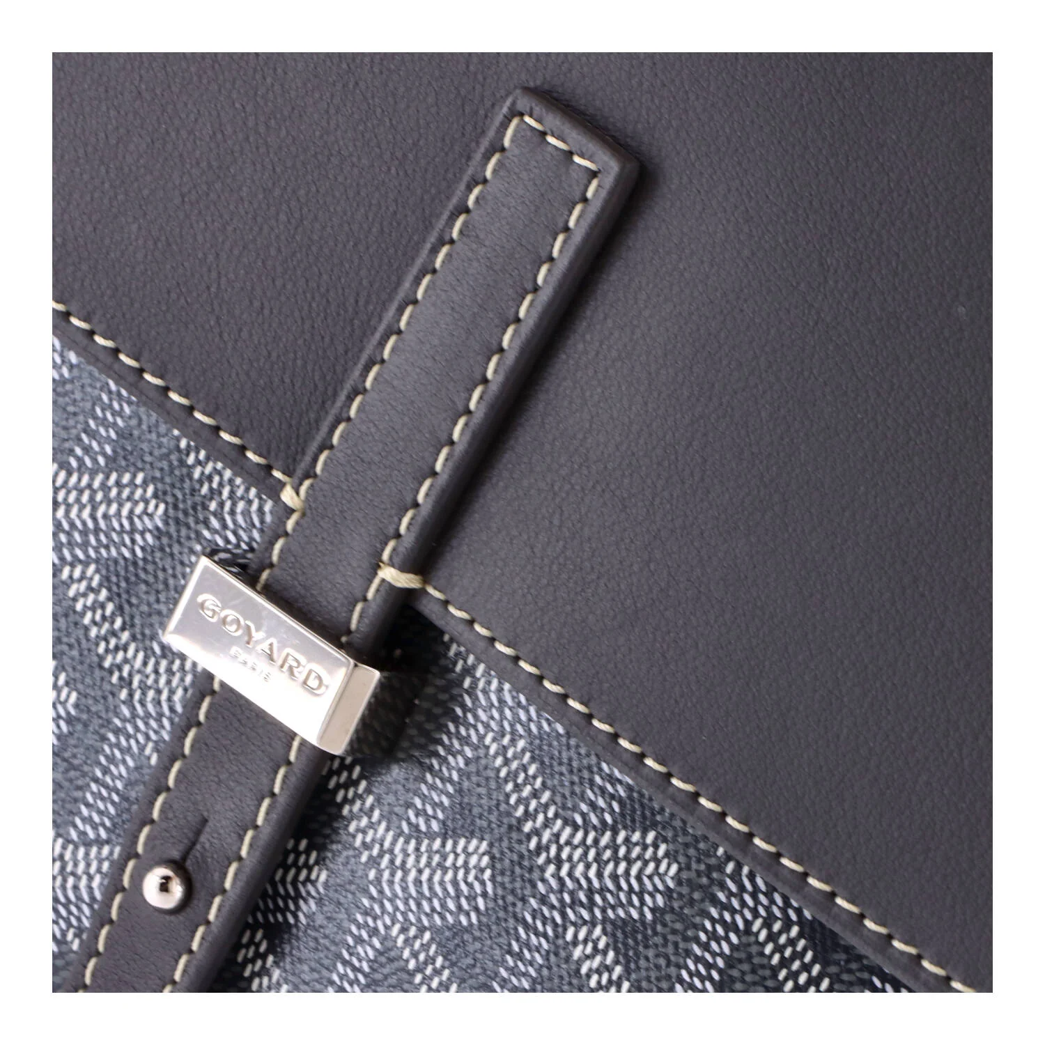 Coursier Messenger Bag Coated Canvas and Leather - Image 7