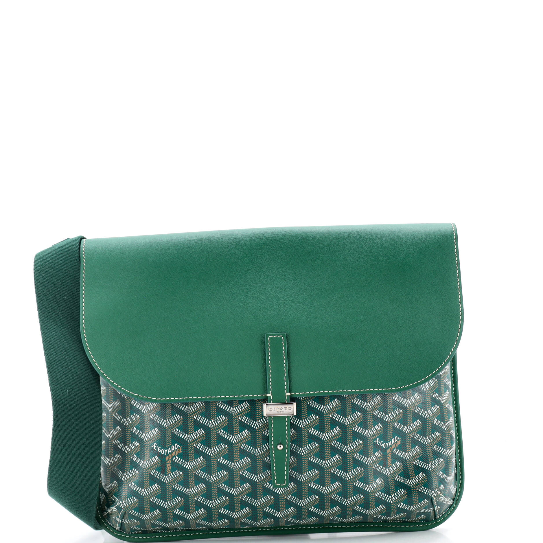 Coursier Messenger Bag Coated Canvas and Leather
