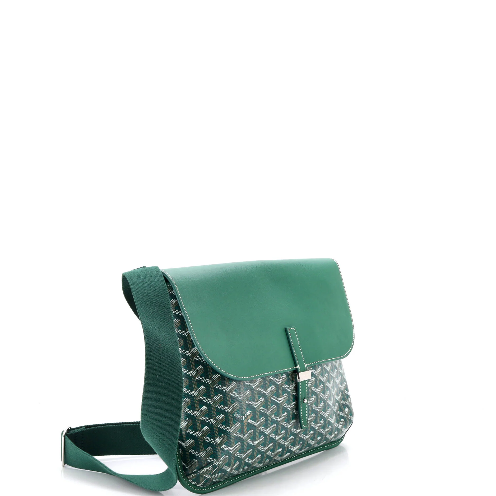 Coursier Messenger Bag Coated Canvas and Leather - Image 2