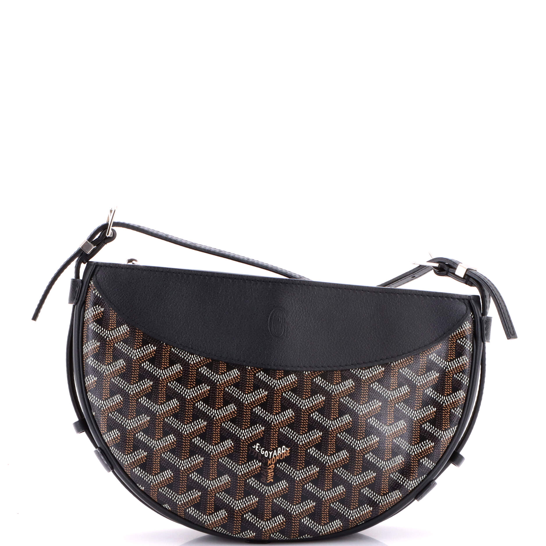 Hirondelle Shoulder Bag Coated Canvas and Leather