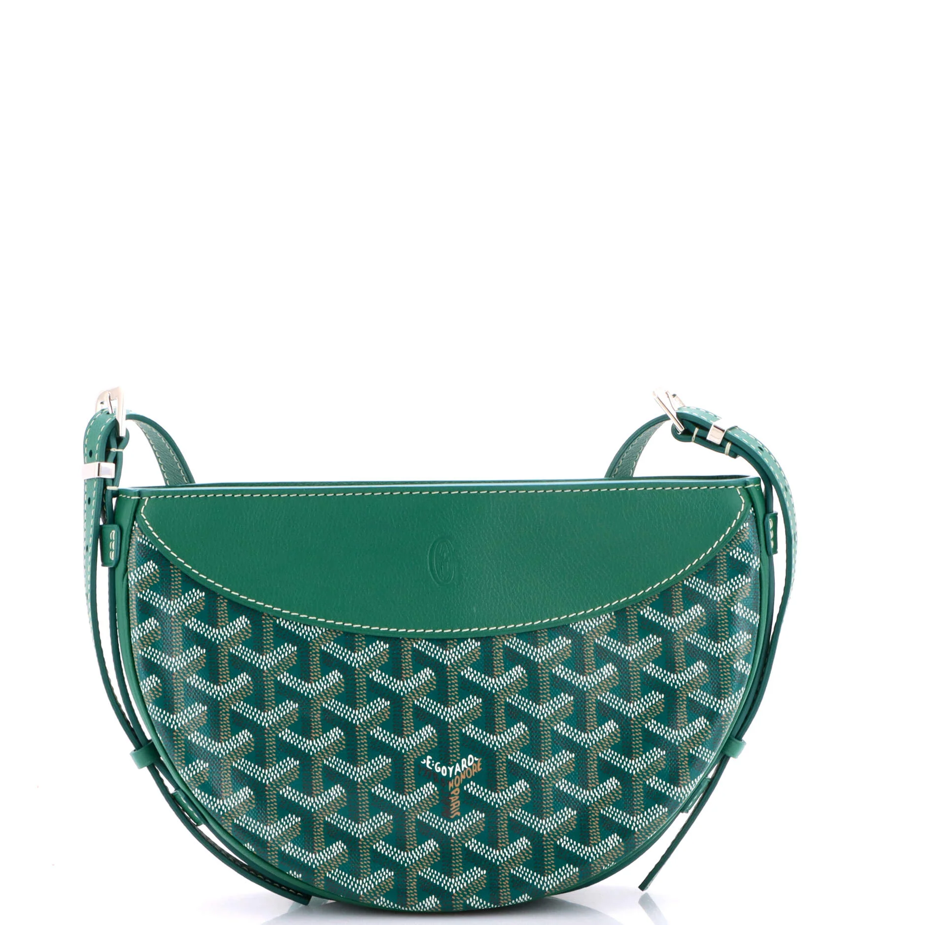 Hirondelle Shoulder Bag Coated Canvas and Leather