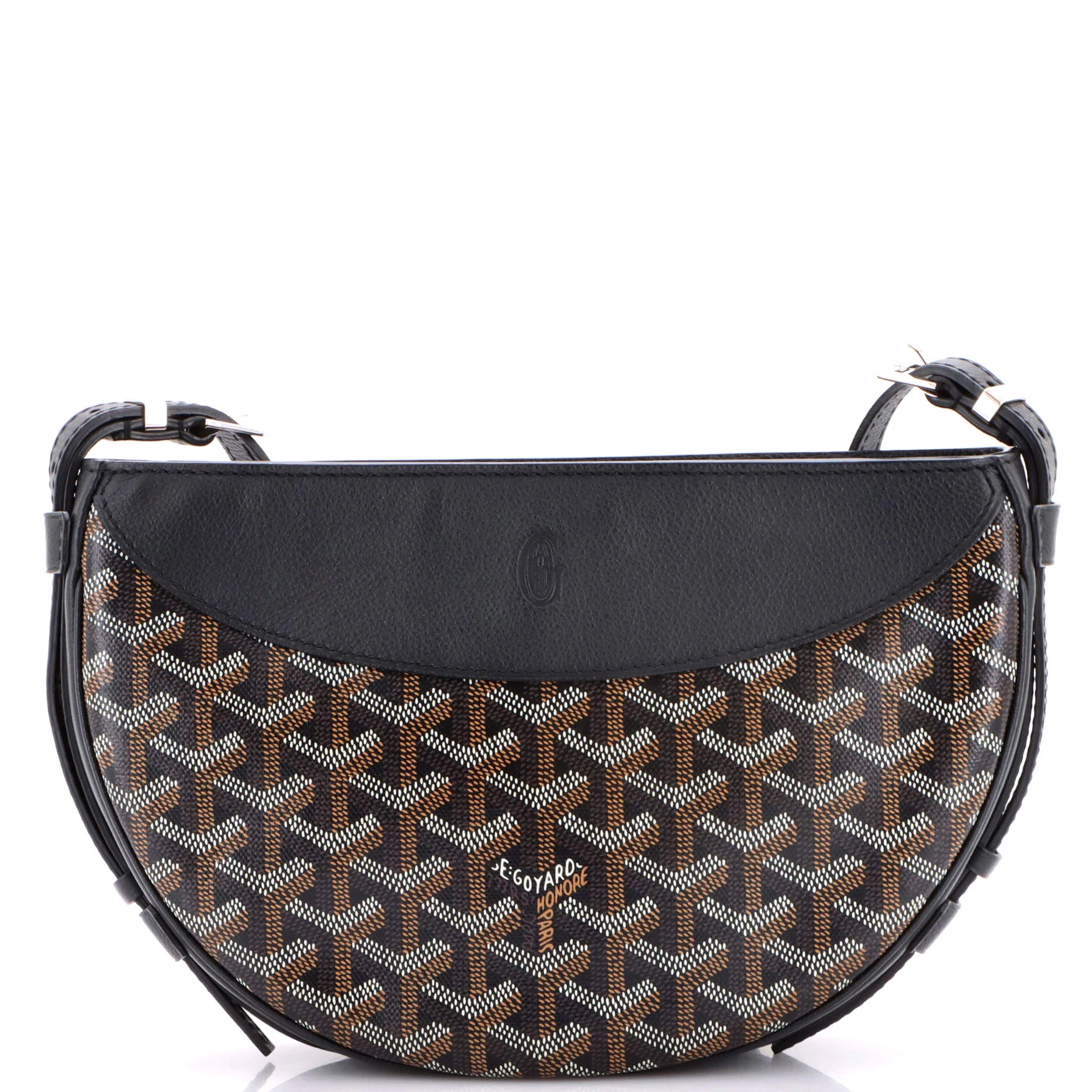 Hirondelle Shoulder Bag Coated Canvas and Leather
