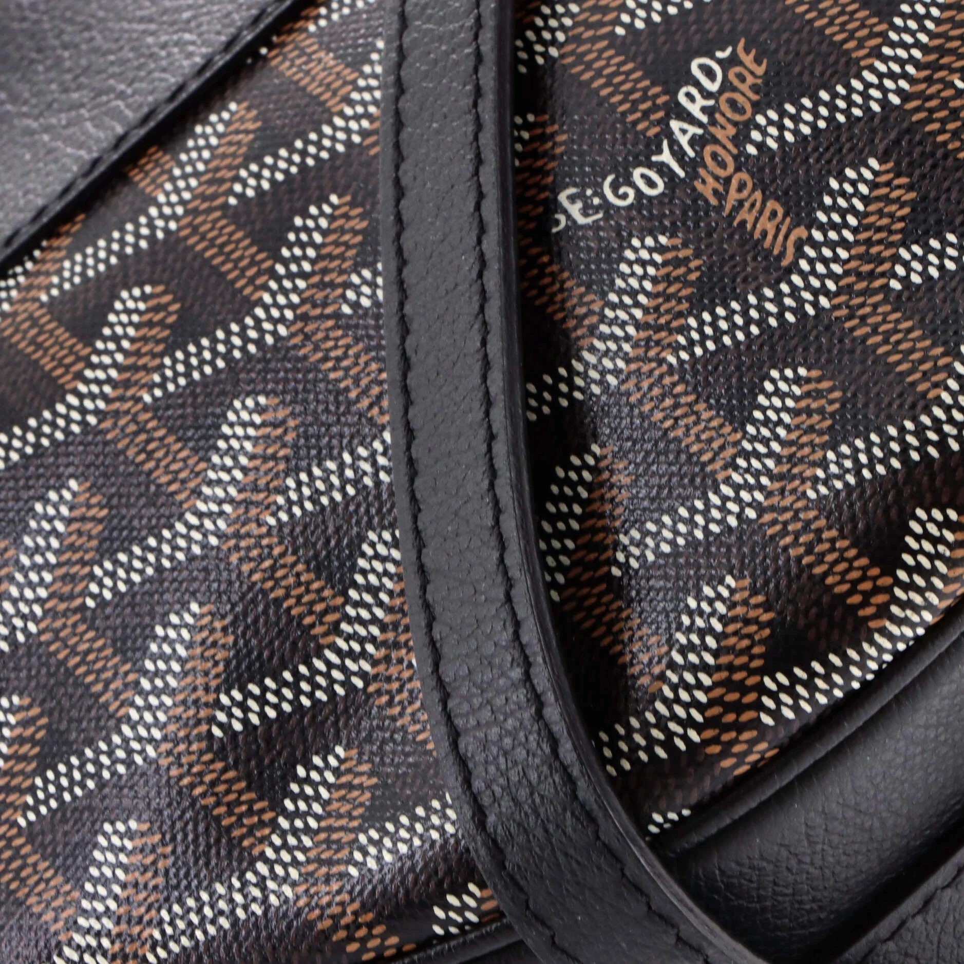 Hirondelle Shoulder Bag Coated Canvas and Leather - Image 6