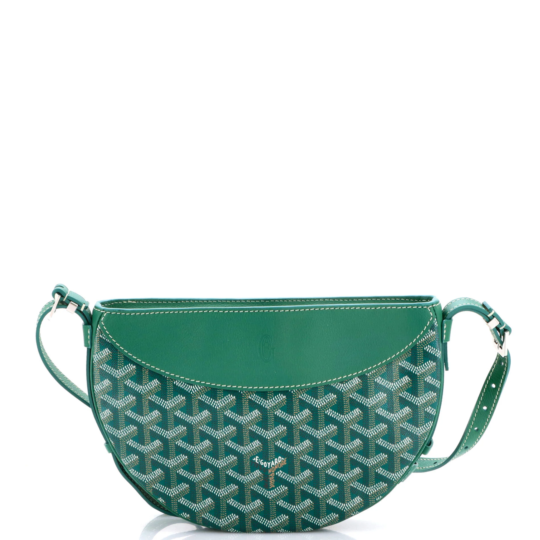 Hirondelle Shoulder Bag Coated Canvas and Leather