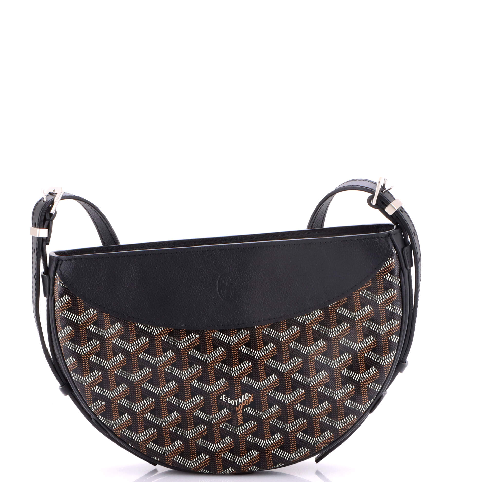 Hirondelle Shoulder Bag Coated Canvas and Leather