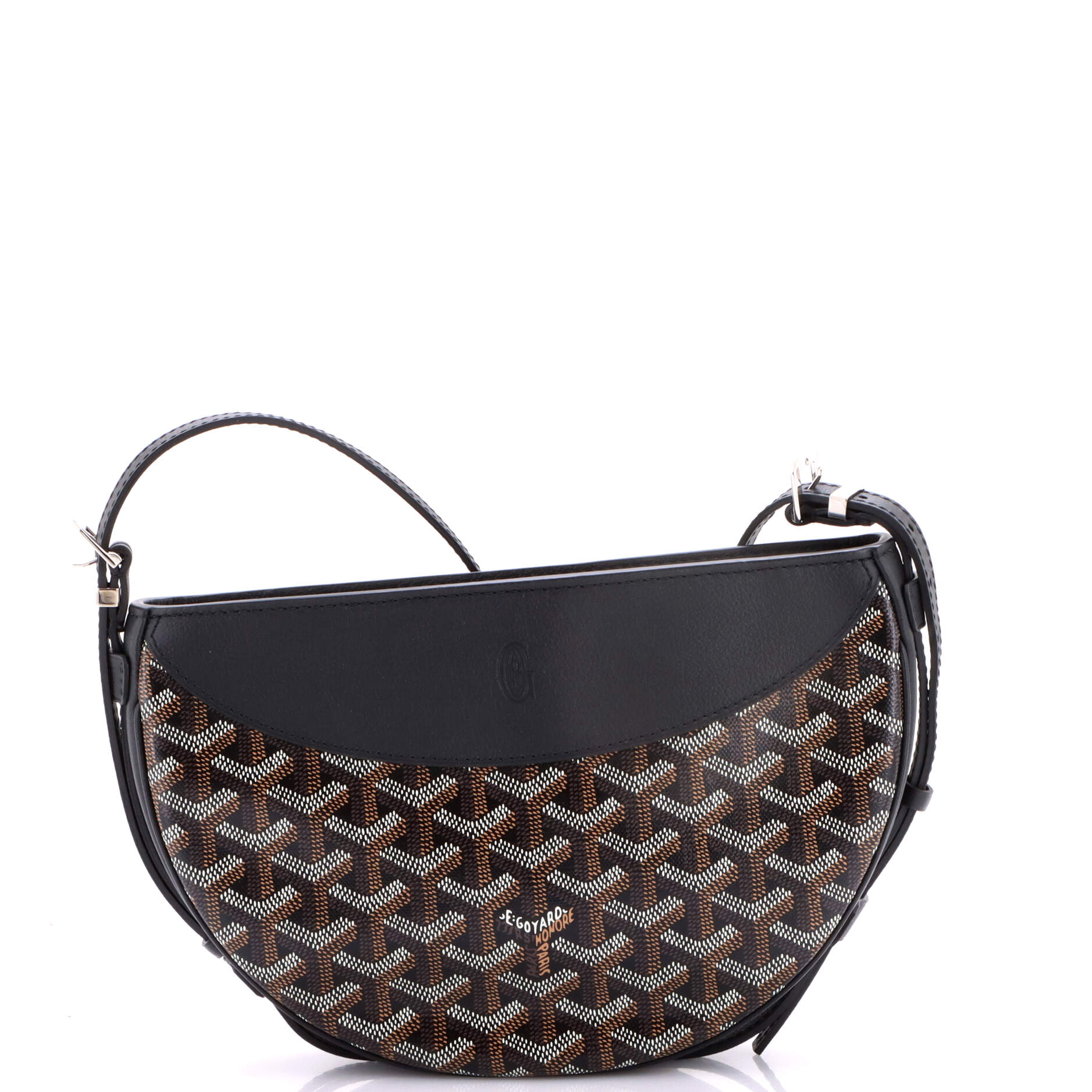 Hirondelle Shoulder Bag Coated Canvas and Leather