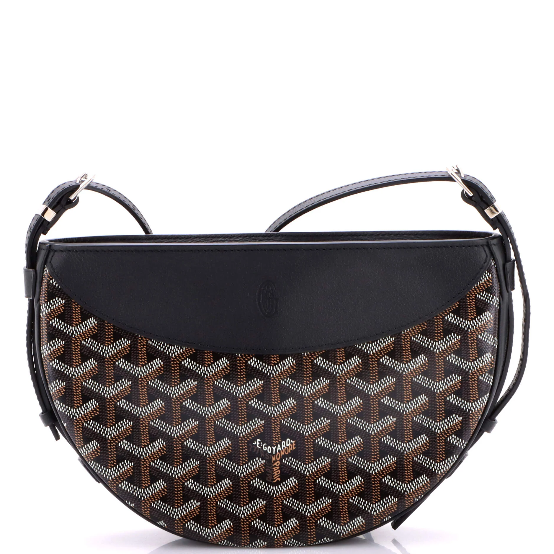 Hirondelle Shoulder Bag Coated Canvas and Leather