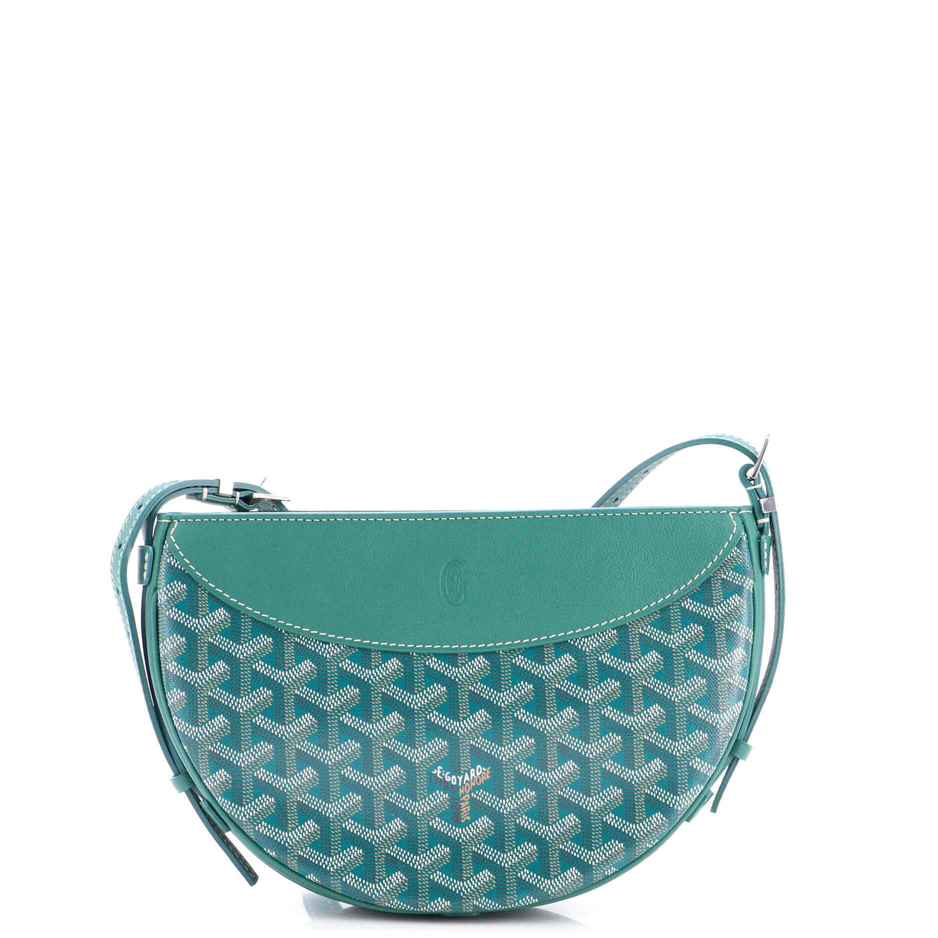 Hirondelle Shoulder Bag Coated Canvas and Leather