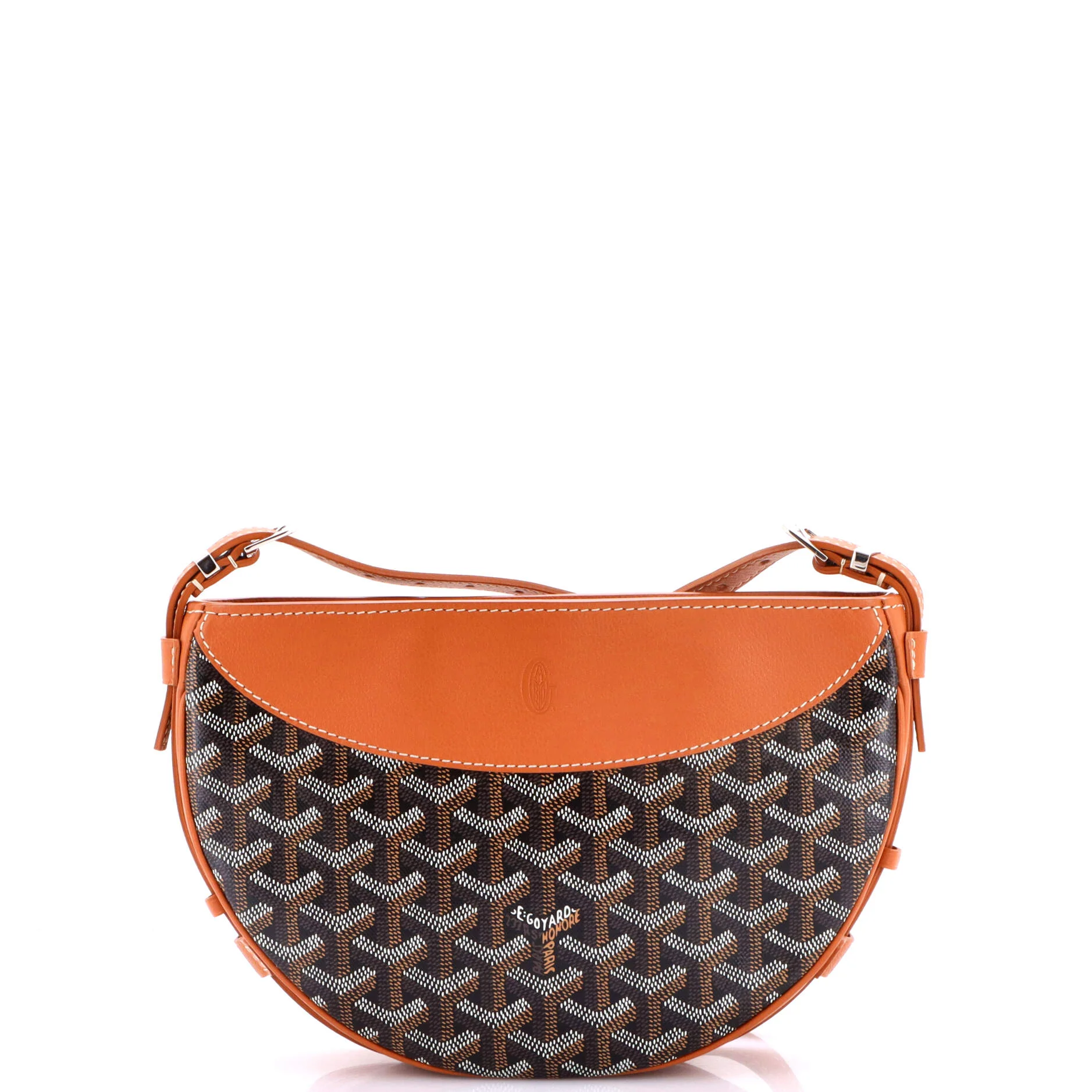 Hirondelle Shoulder Bag Coated Canvas and Leather